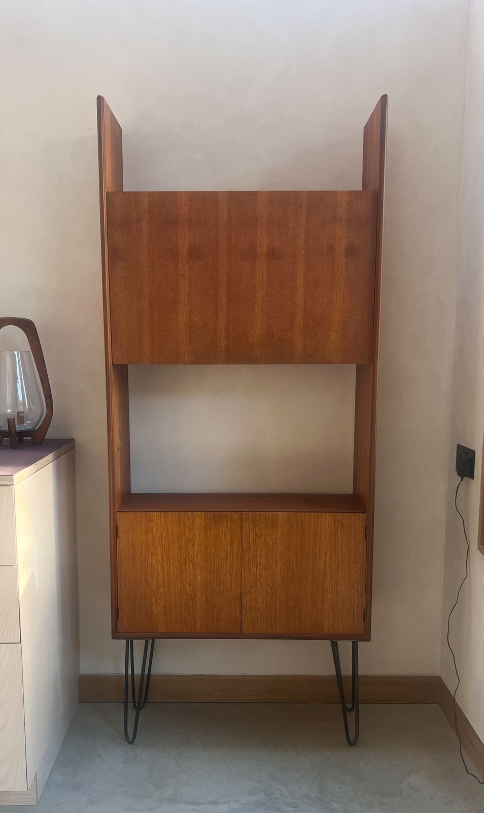 Scandinavian 1960s Mid Century Tall Cabinet