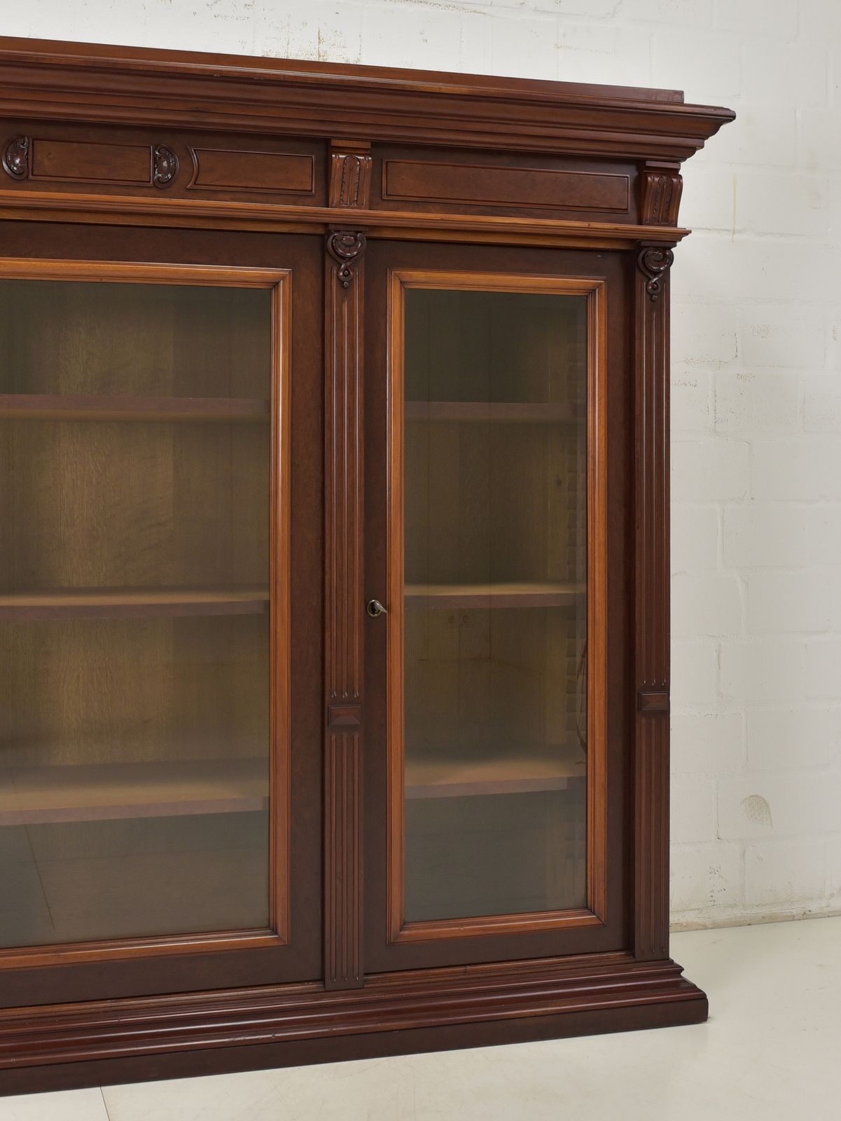 Antique! Display Cabinet 1 Of 2 Restored Mahogany Wilhelminian Style Low Wide photo buy