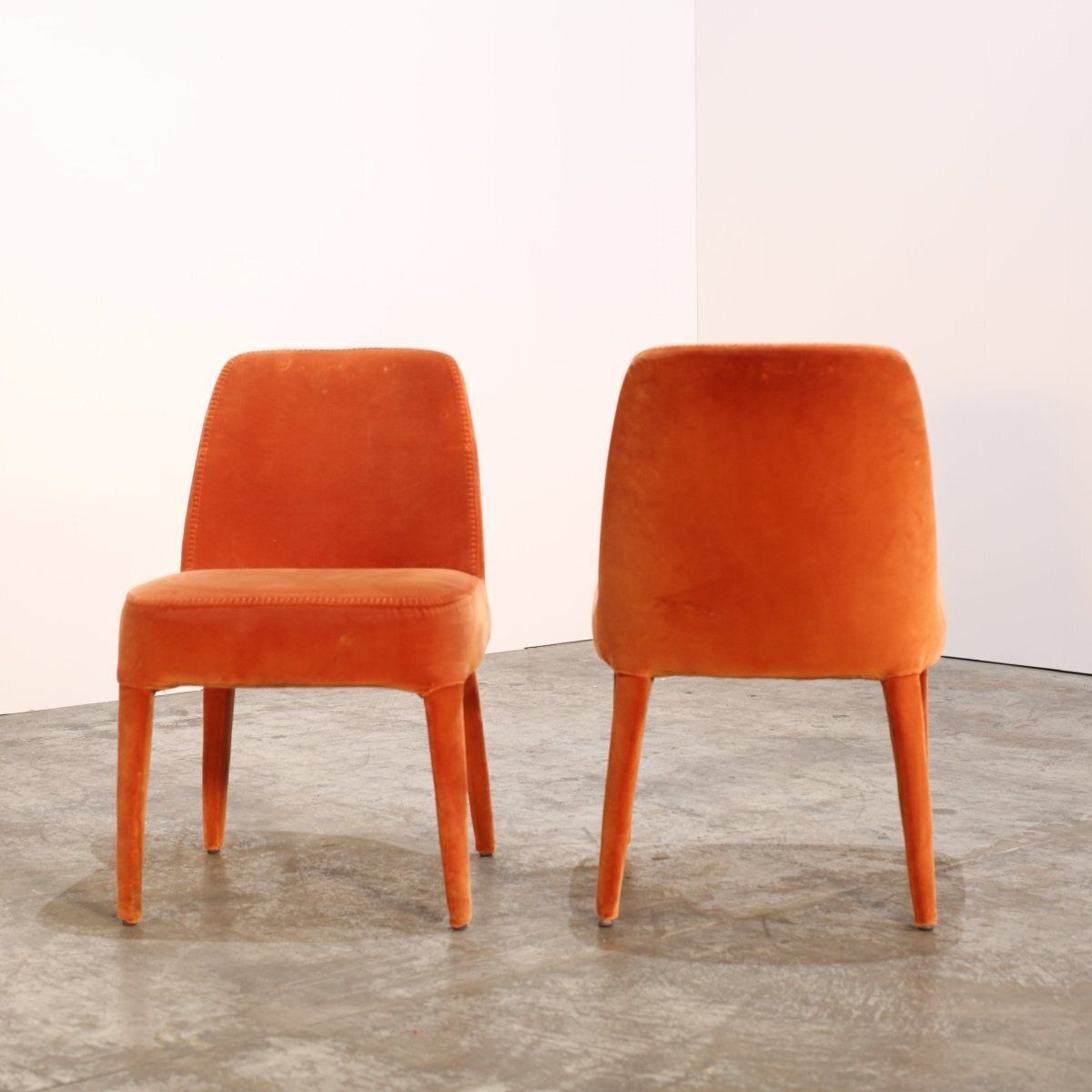 Maxalto Orange Febo Dining Chair By Antonio Citterio, Set Of Two photo vintage