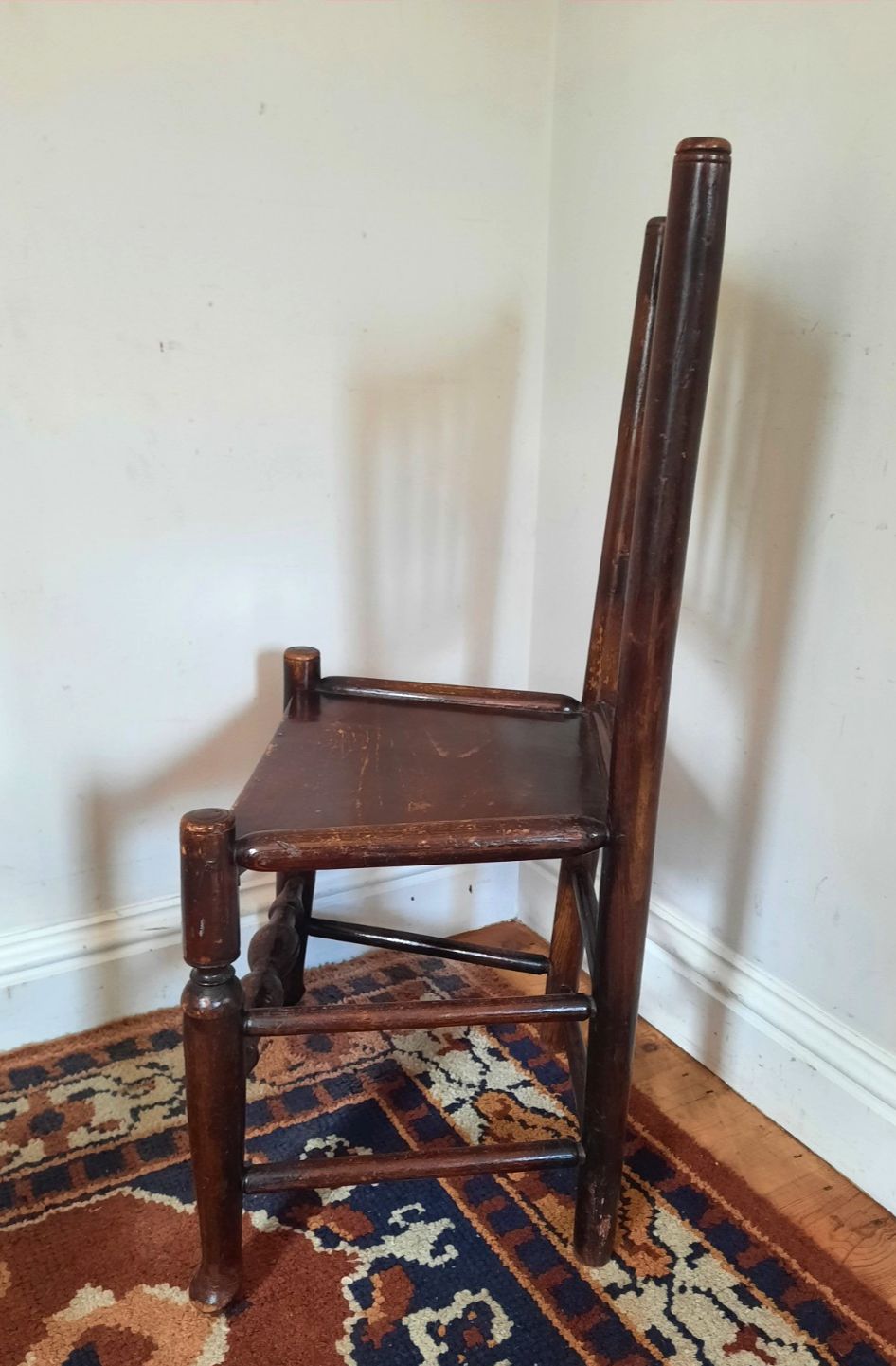 Vintage Antique Oak Dining Or General Use Oak Chair Spindle Backrest photo furniture