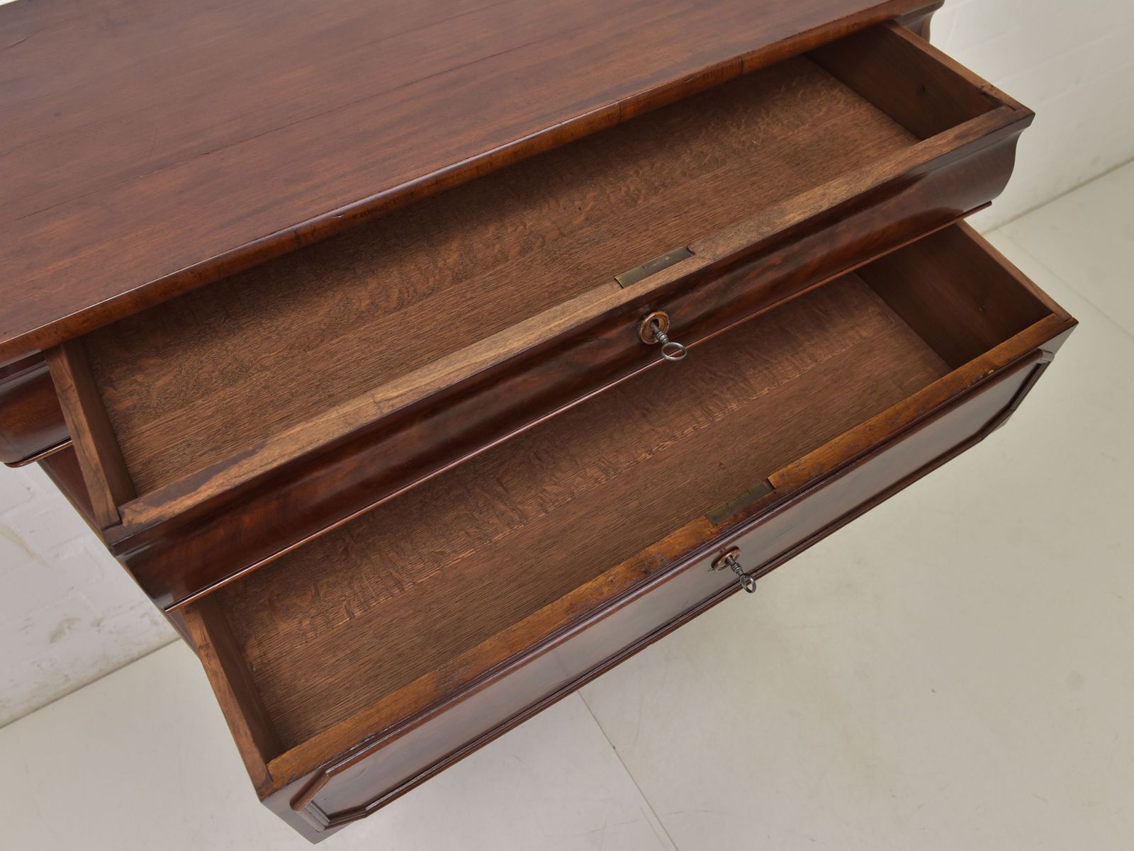 Antique! Chest Of Drawers Restored Mahogany Louis Philippe 1880 Narrow + Tall photo Furniture