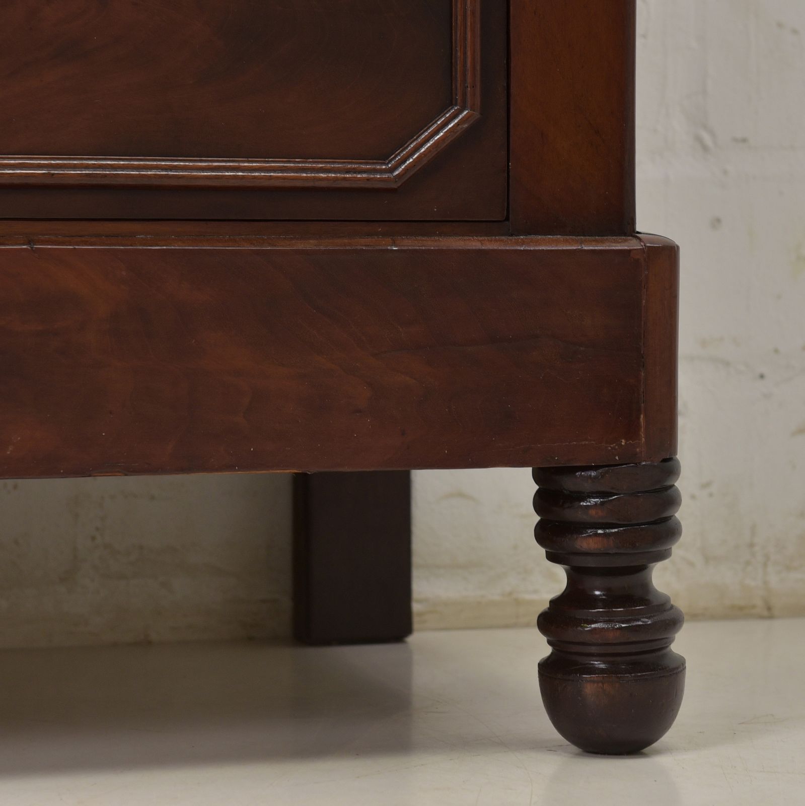 Antique! Chest Of Drawers Restored Mahogany Louis Philippe 1880 Narrow + Tall photo vintage