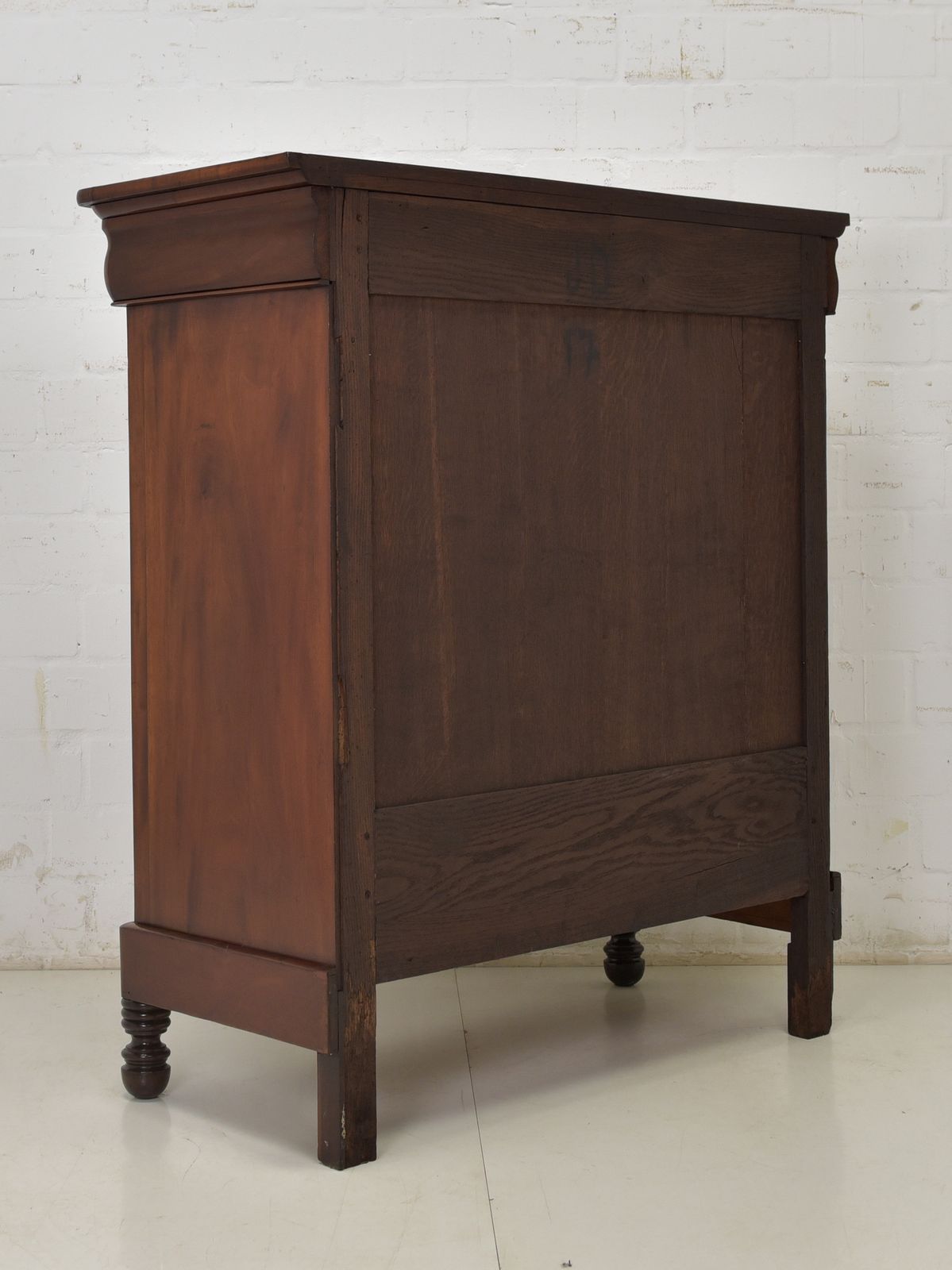 1268.0 Antique! Chest Of Drawers Restored Mahogany Louis Philippe 1880 Narrow + Tall photo