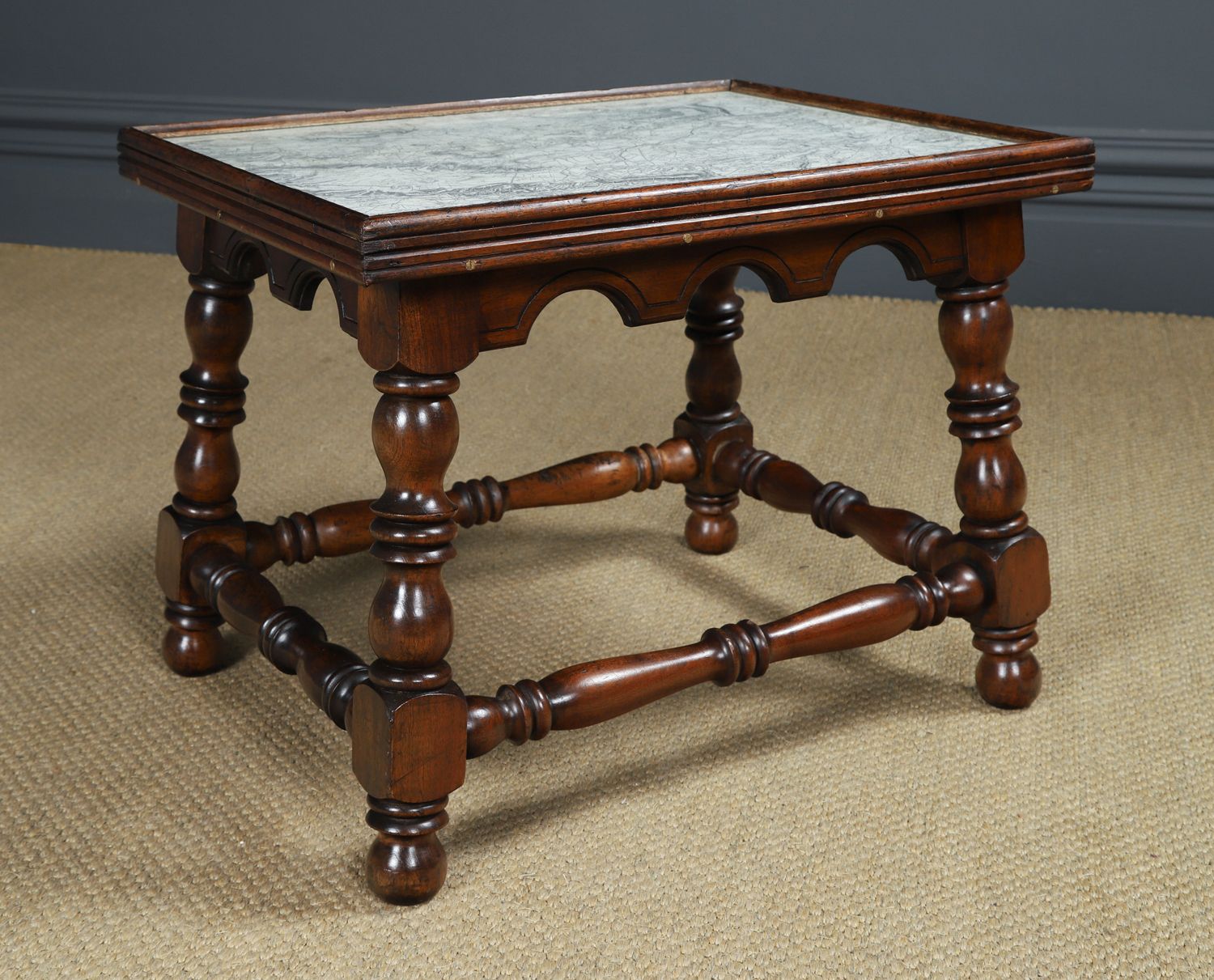 French Victorian Rectangular Walnut Small Occasional / Side / Coffee Somerset Map Table (Circa 1890) photo buy