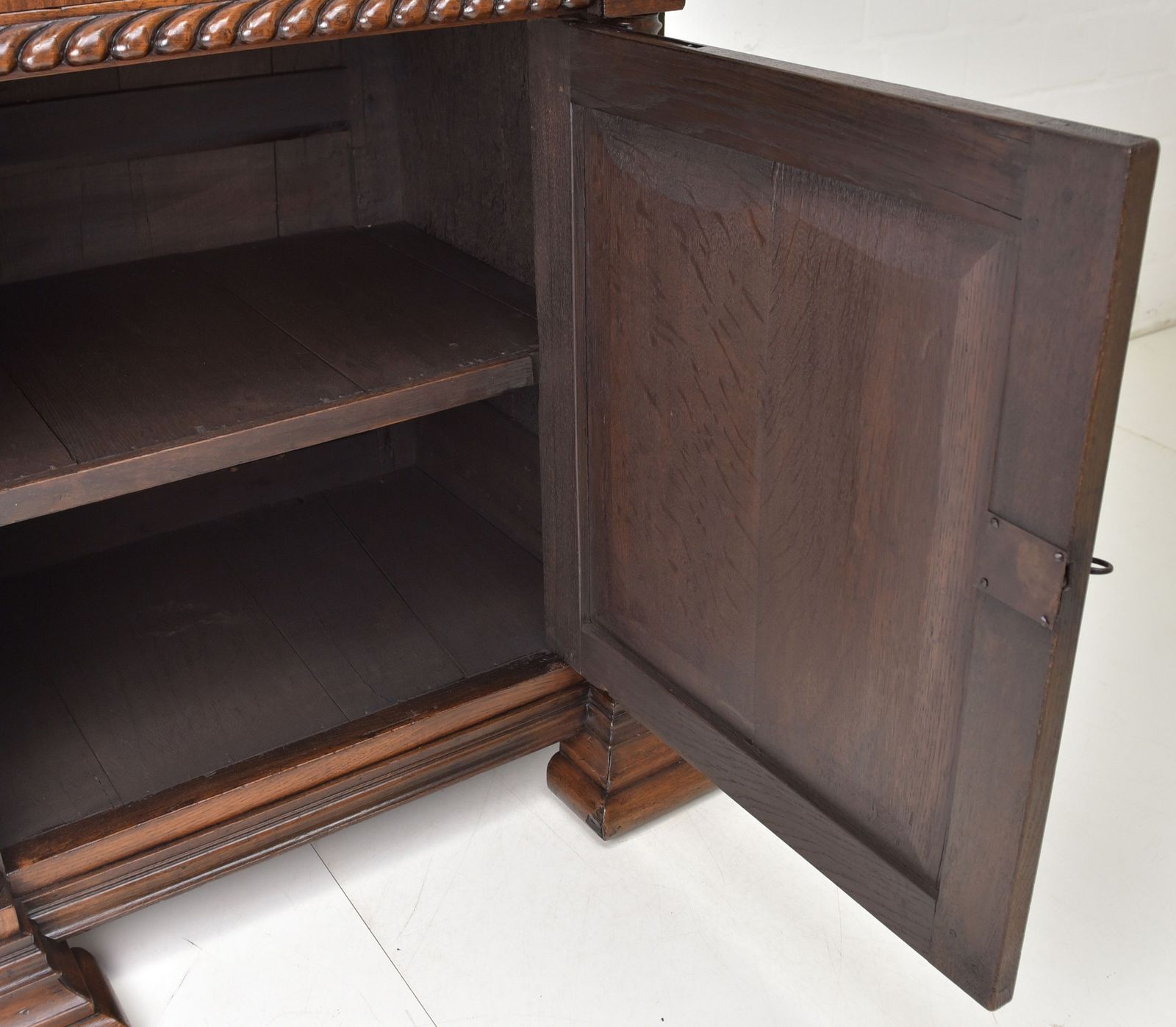 Antique! Narrow Tall Chest Of Drawers Flemish Circa 1780 Oak Walnut Cabinet Vertiko photo 1298.0