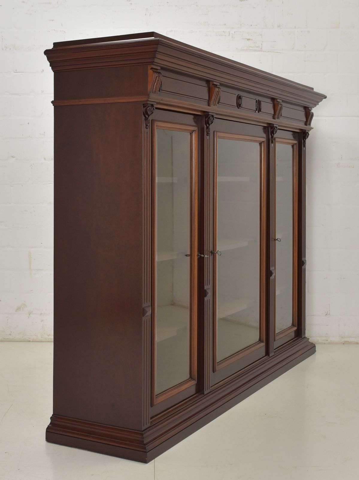 photo for sale Display Cabinet 2 Of 2 Restored Mahogany Wilhelminian Period Low Wide