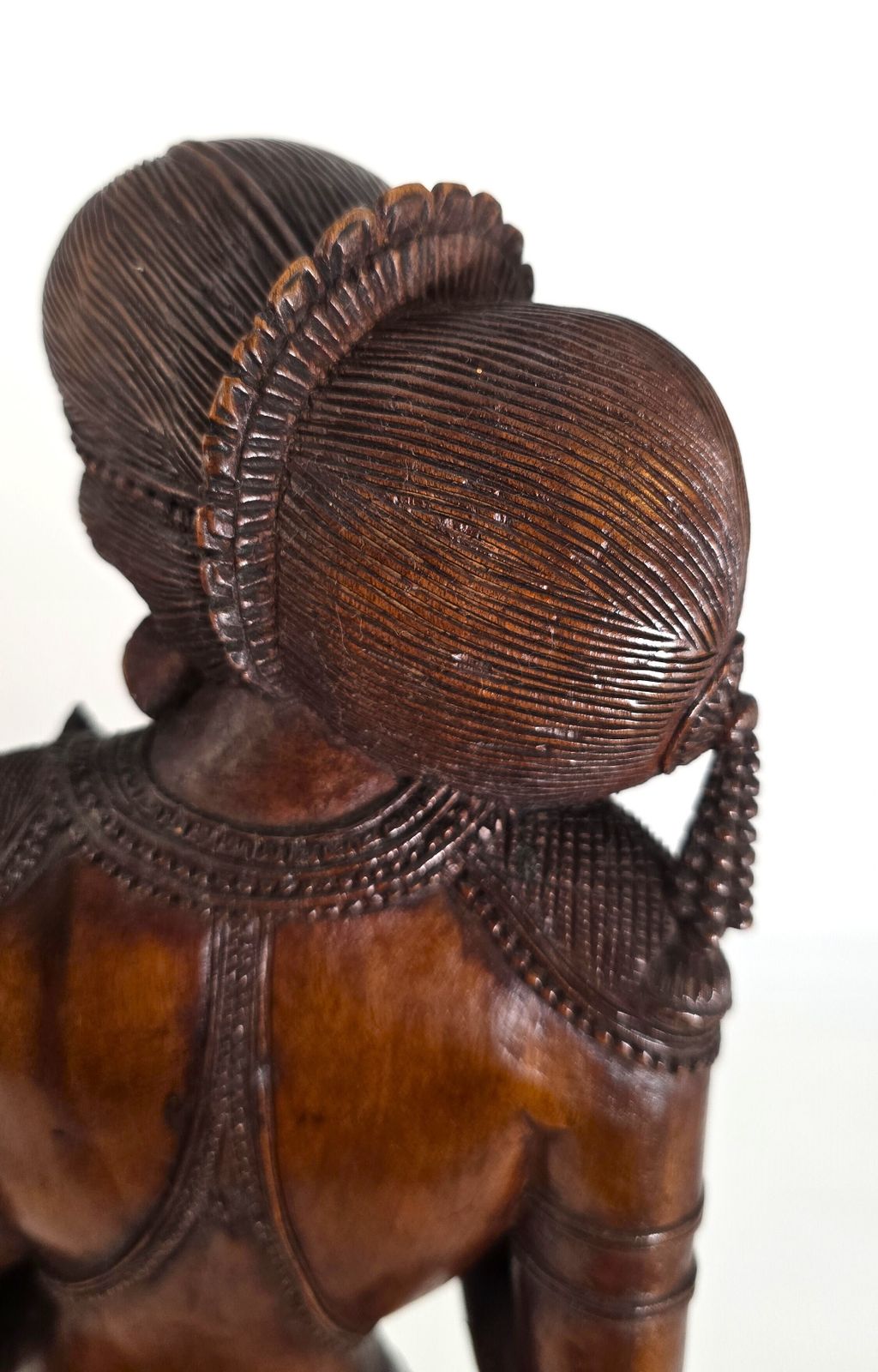 Carved Indian Figure Of The Goddess Parvati Holding Her Baby Son Ganesha, From The Raj Period, Circa 1900 photo furniture