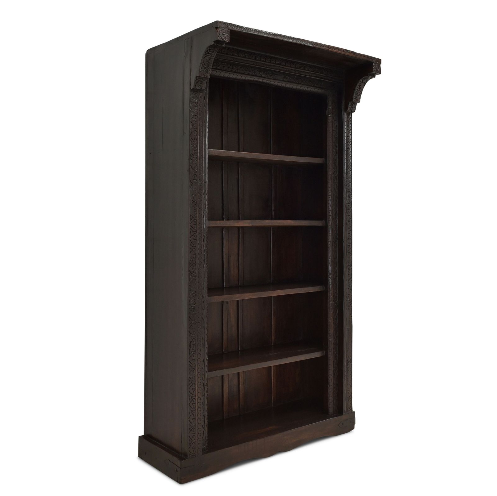 Indian Shelf Restored Around 1840. Rajasthan Colonial Furniture Made Of Solid Teak.