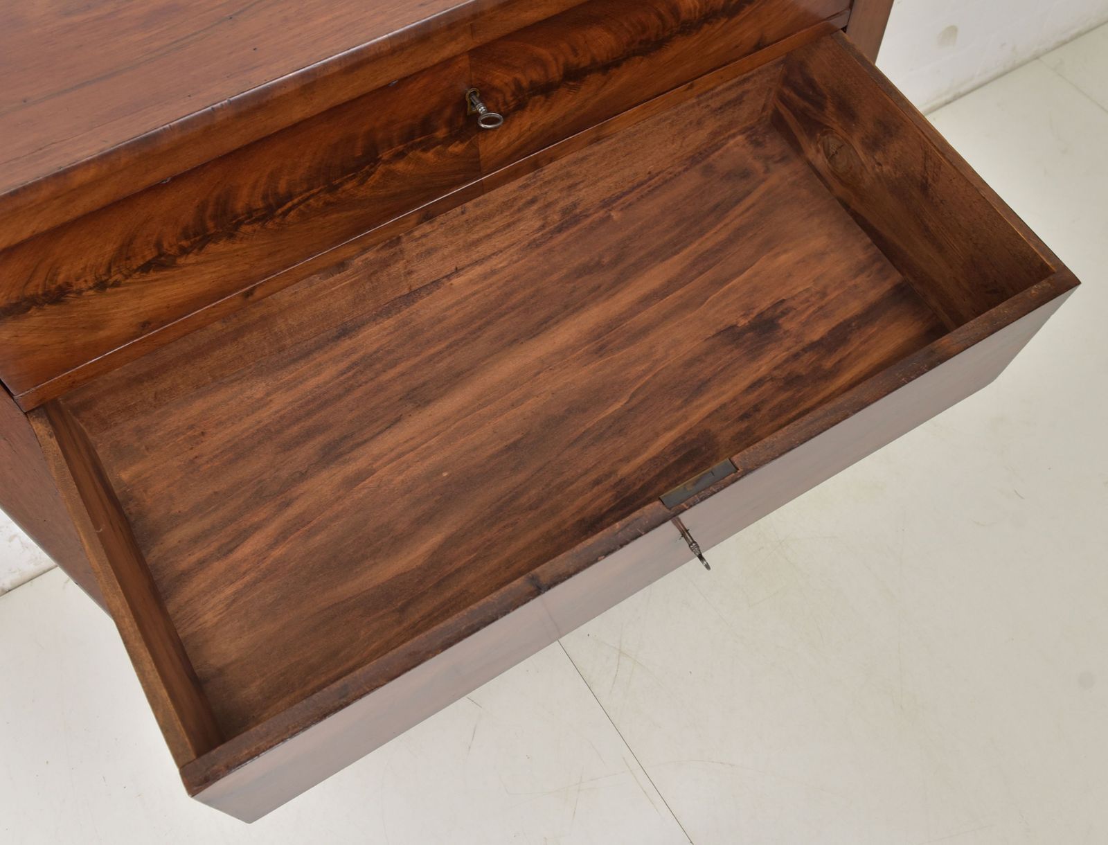 Antique! Narrow Chest Of Drawers Restored Mahogany Louis Philippe Circa 1880 photo Furniture