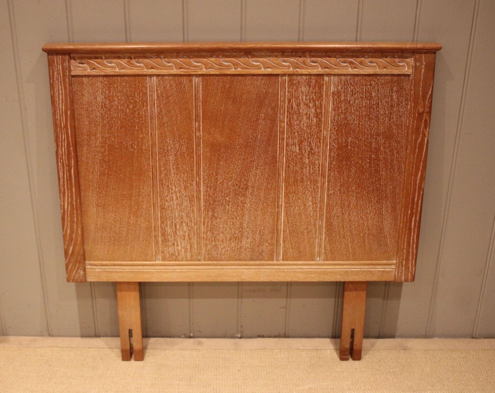 Single Limed Oak Headboard photo Furniture