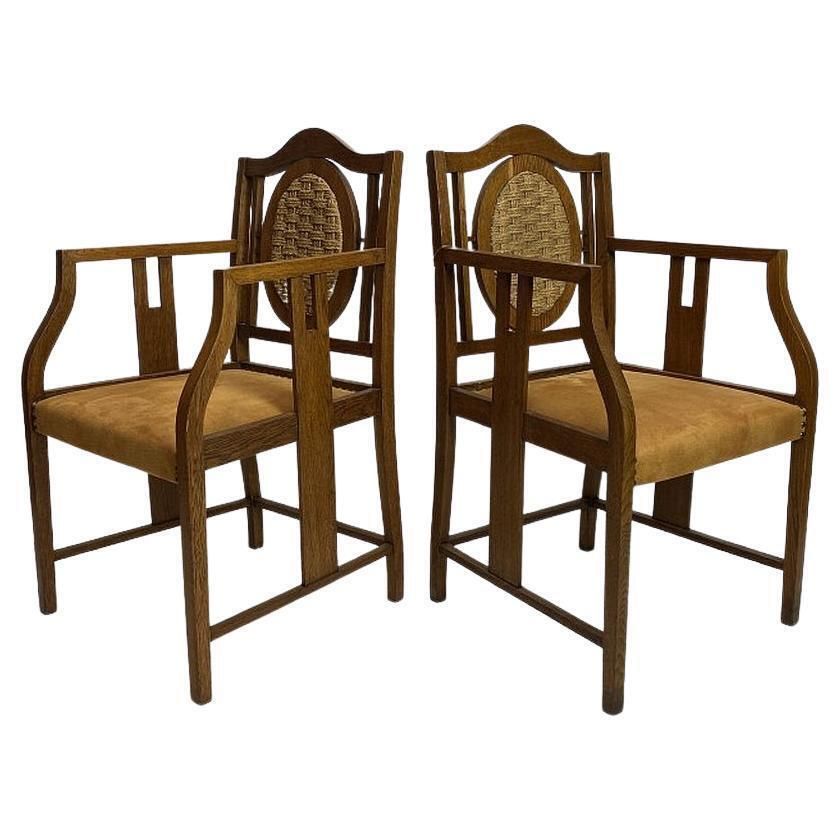 Armchairs By Hans Vollmer For Prag Rudniker Korbwaren Vienna