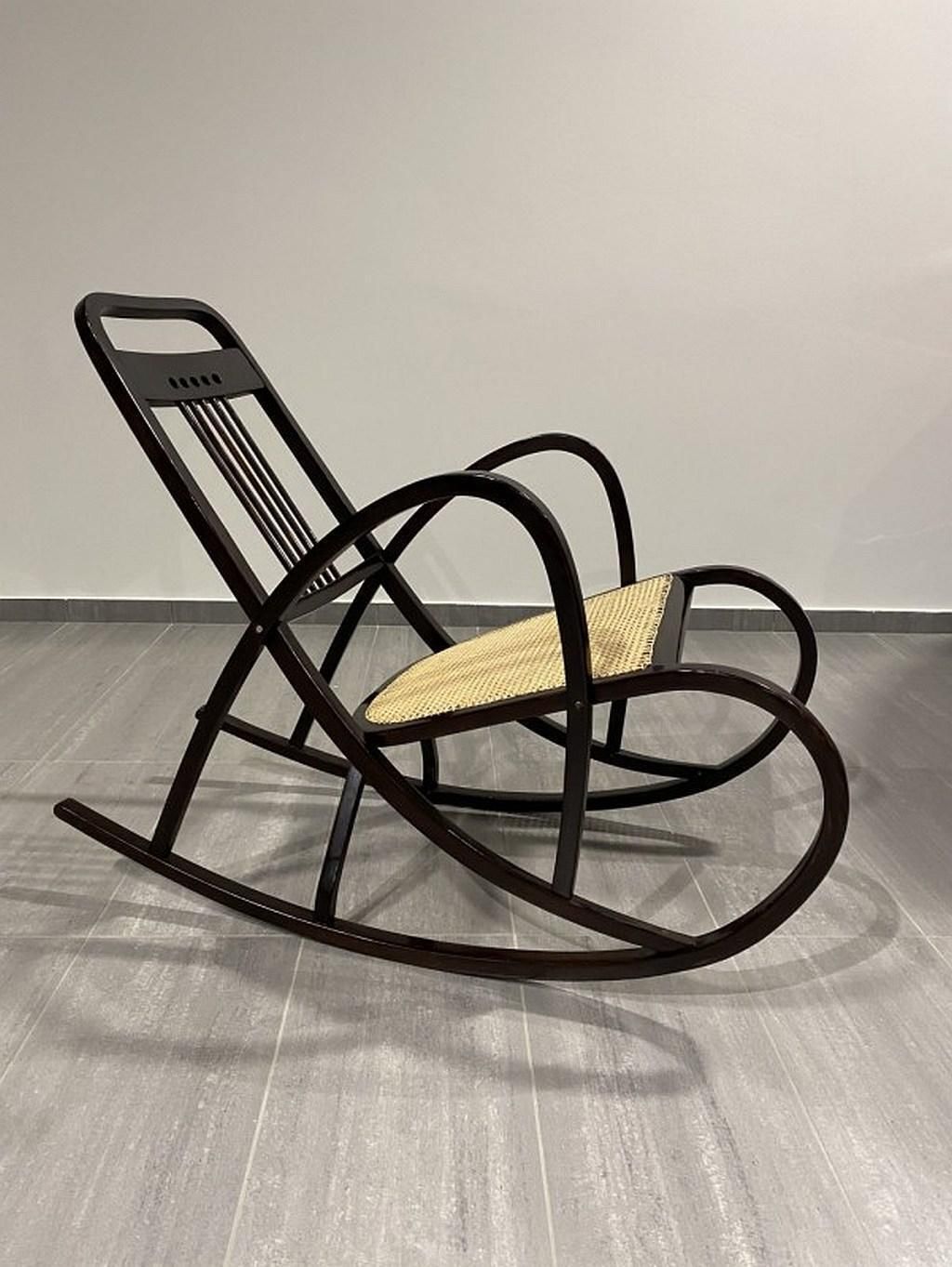 Secession Rocking Chair No.7211 By Marcel Kammerer For Thonet photo vinterior