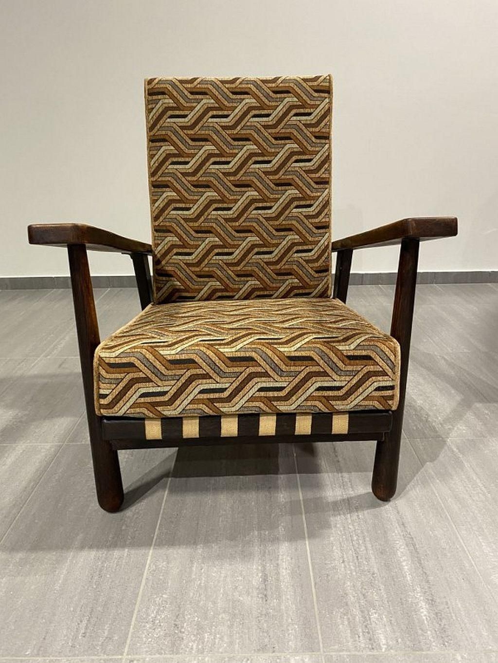 Adjustable Armchair By Jan Vanek For Krásná Jizba 1940s photo for sale