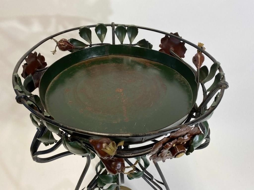 Art Nouveau Forged Flower Stand photo Home Decor