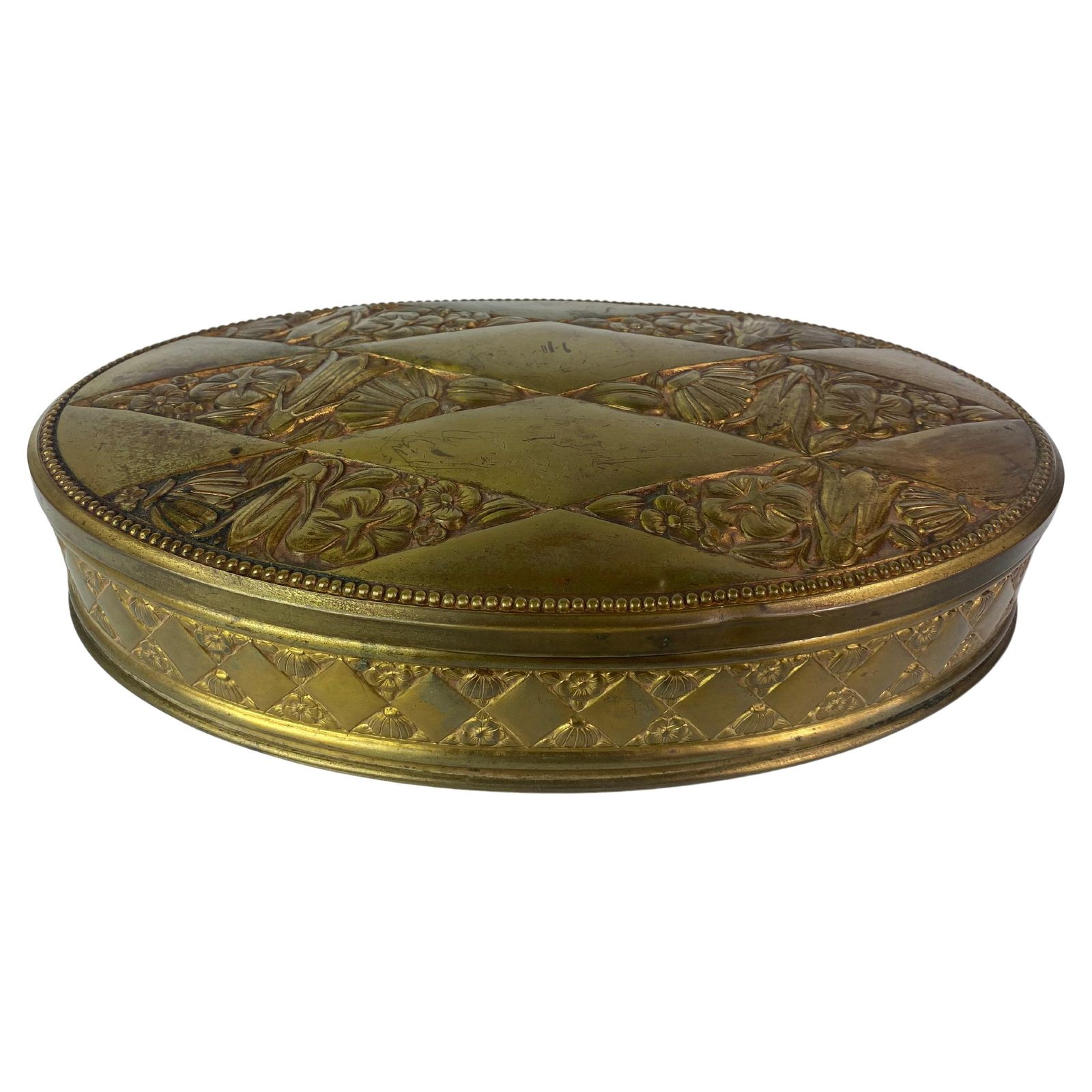 Brass Jewelry Box In Style Of Dagobert Peche And Wiener Werkstätte