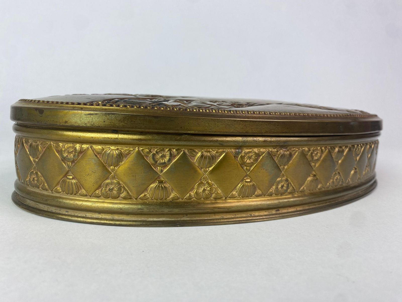 Brass Jewelry Box In Style Of Dagobert Peche And Wiener Werkstätte photo for sale