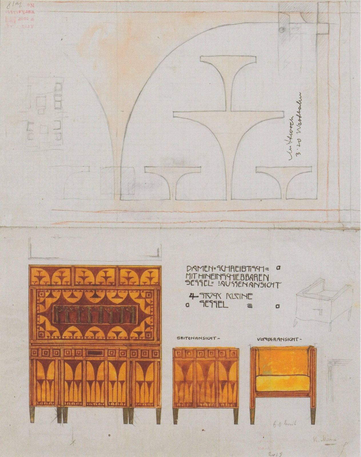 photo furniture Wall Shelf By Koloman Moser For Wiener Werkstätte