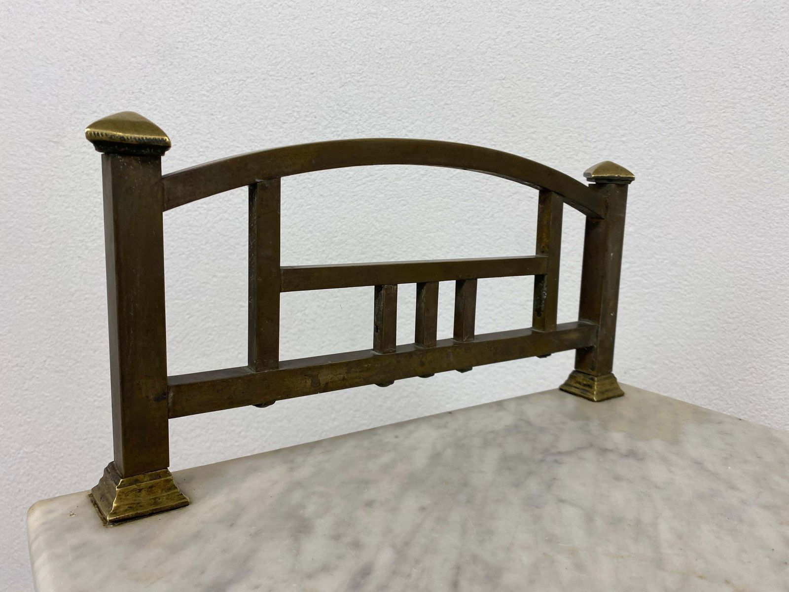Brass Bedside Table With Marble Top photo 599.0