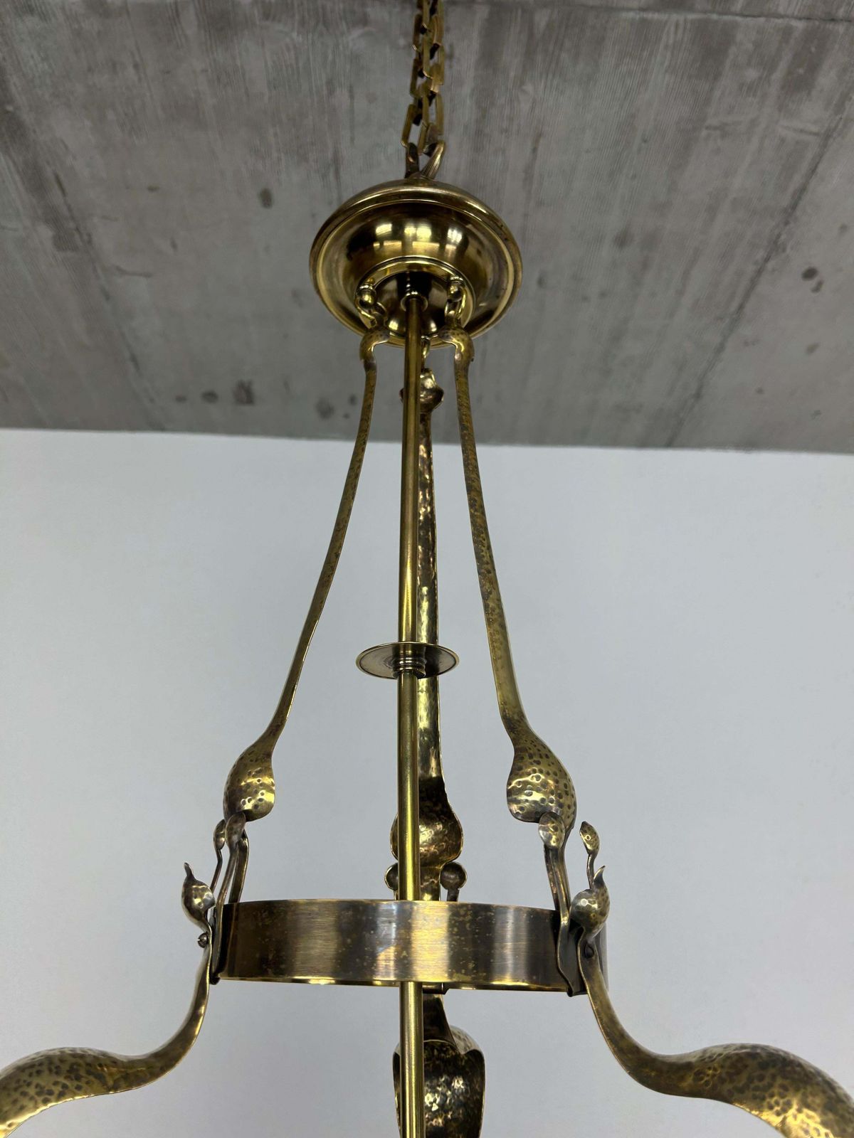 Jugendstil Brass Chandelier By Koloman Moser photo 5559.0