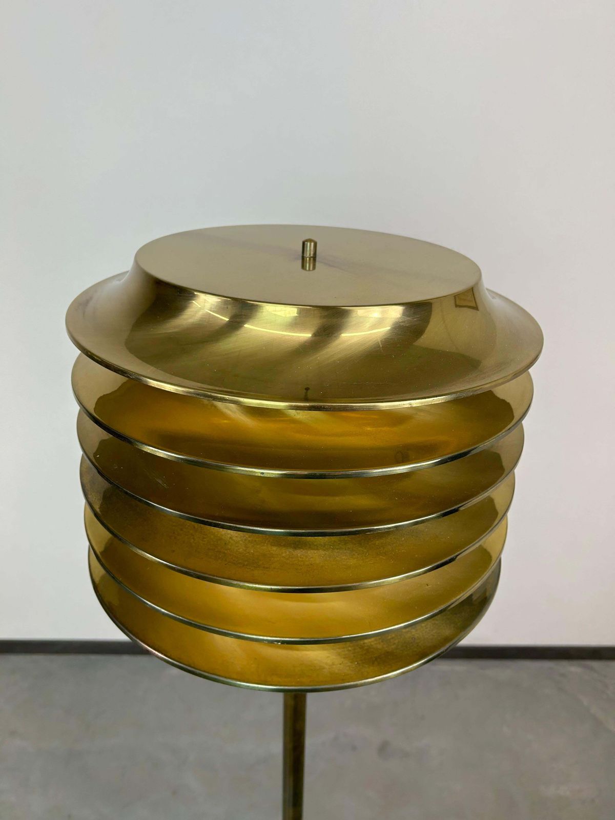 Mid Century Design Brass Floor Lamp By Kari Ruokonen For Lynx Finland photo vinterior