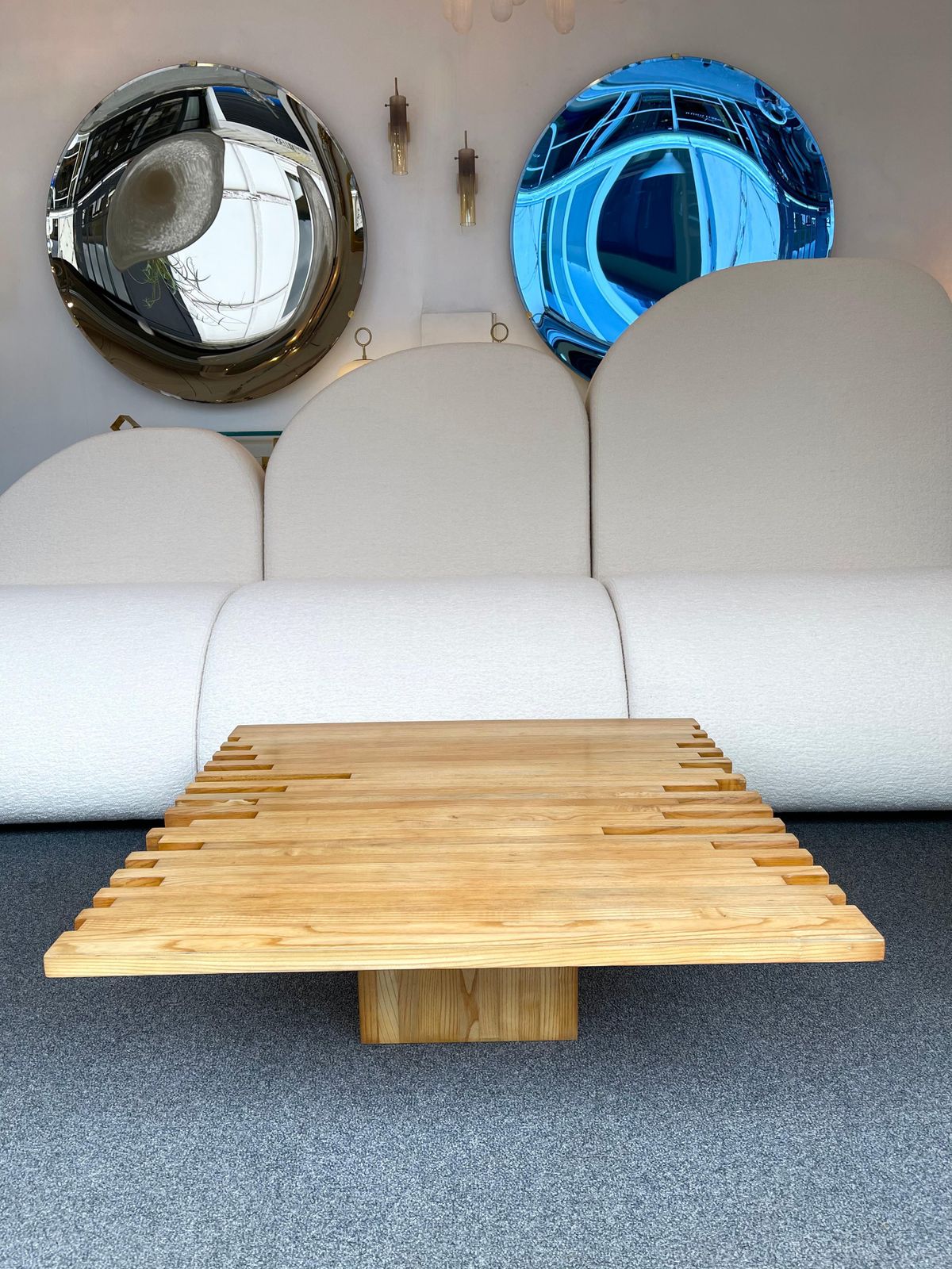 photo furniture Italian Mid Century Modern Wood Coffee Table, Italy, 1970s