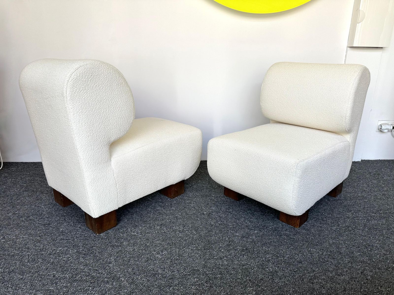 Pair Of Slipper Chairs P, Italy, 1970s photo vintage