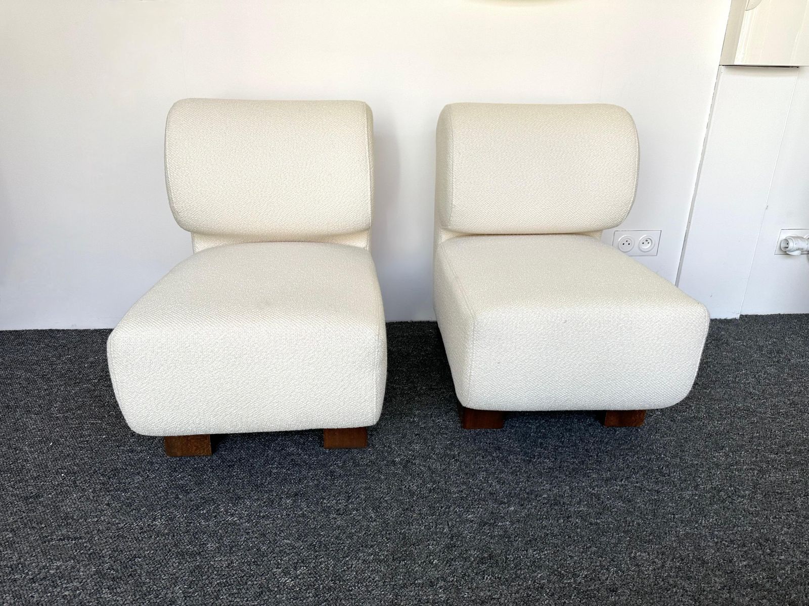 photo vinterior Pair Of Slipper Chairs P, Italy, 1970s