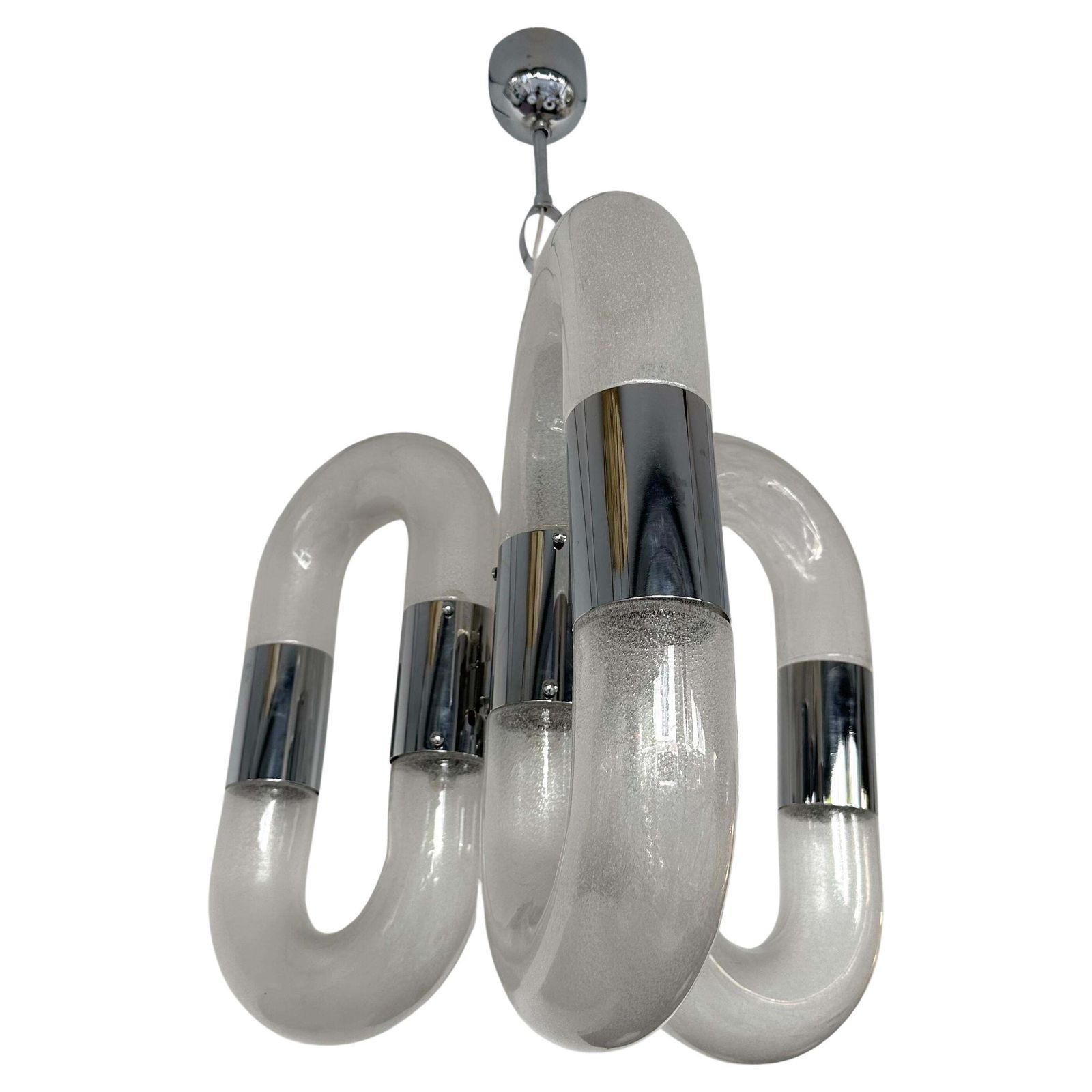 Chandelier Murano Glass And Metal By Aldo Nason For Mazzega, Italy, 1970s