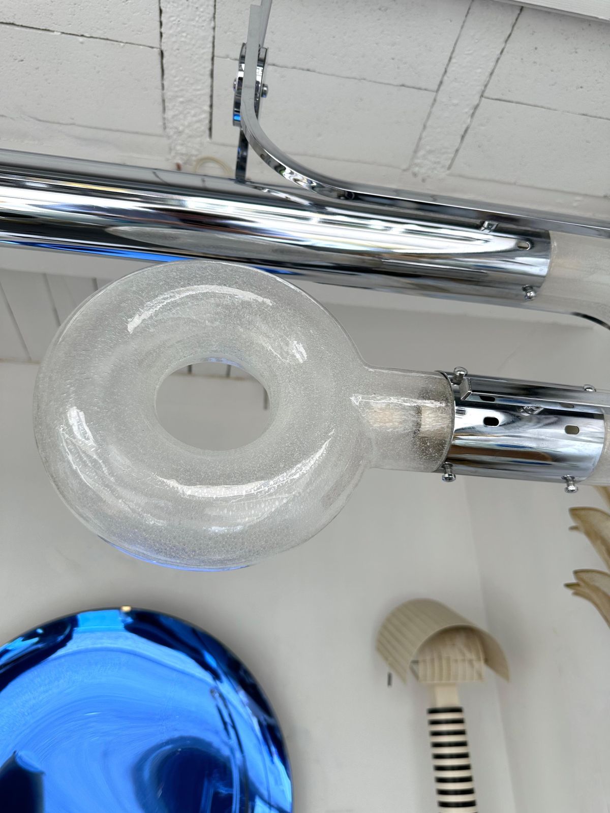 Chandelier Murano Glass And Metal By Aldo Nason For Mazzega, Italy, 1970s photo buy