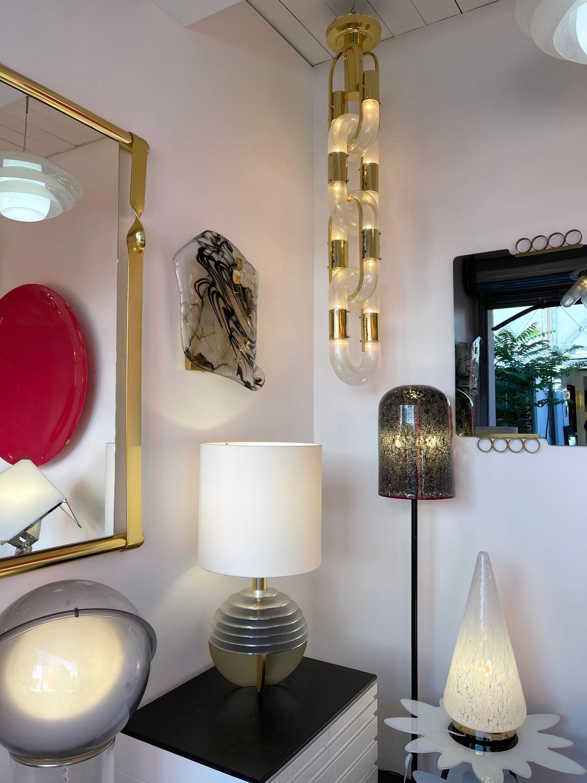 Brass Chandelier Murano Glass By Aldo Nason For Mazzega, Italy, 1970s photo for sale
