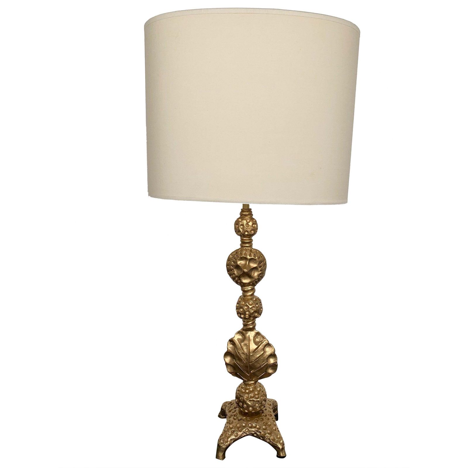 Gilt Metal Bronze Lamp By Mathias For Fondica, France, 2000s