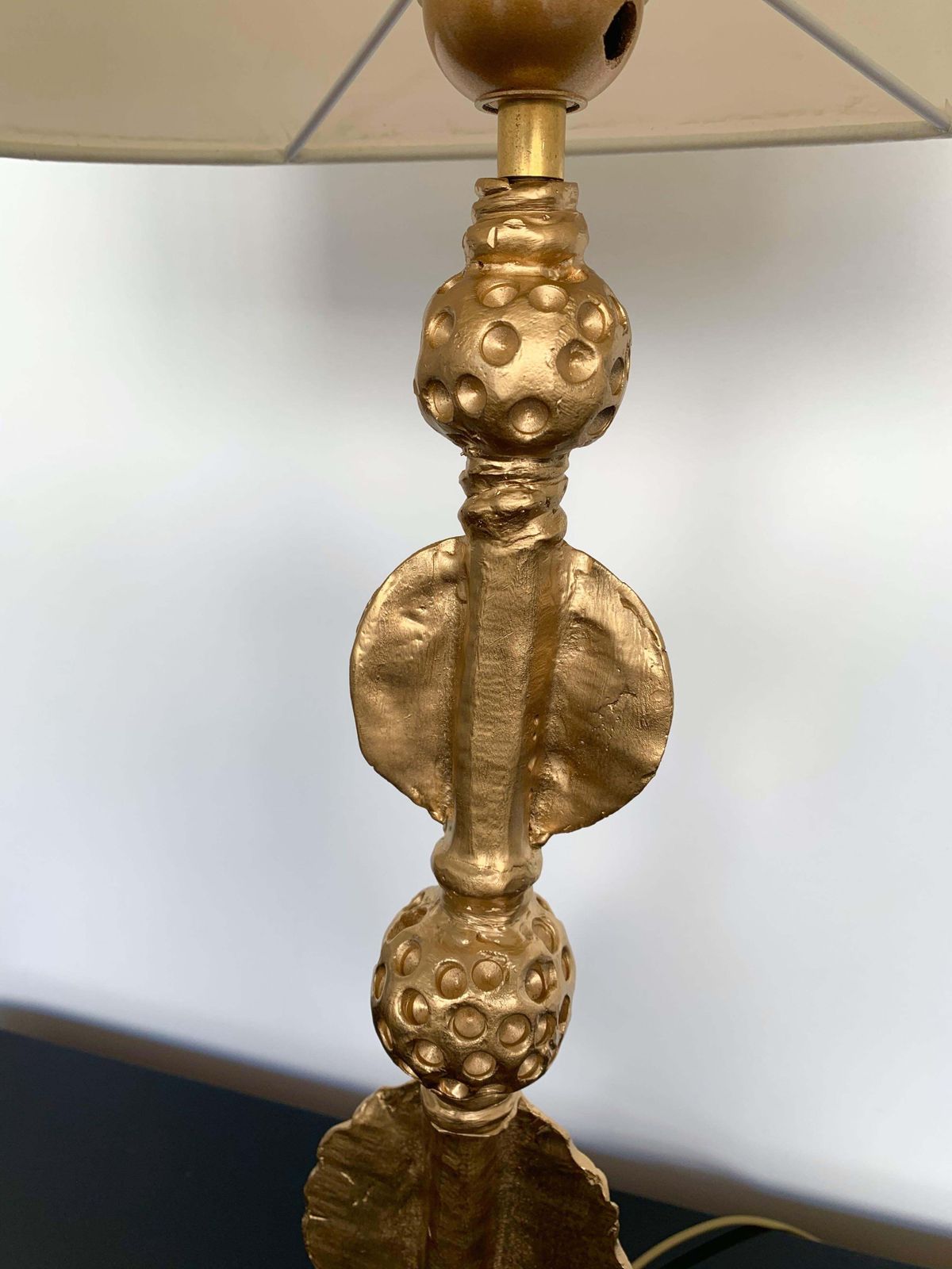 Gilt Metal Bronze Lamp By Mathias For Fondica, France, 2000s photo buy