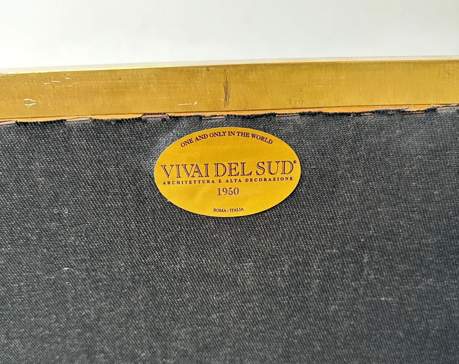 Brass And Bamboo Wall Mirror By Vivai Del Sud. Italy, 1970s photo furniture