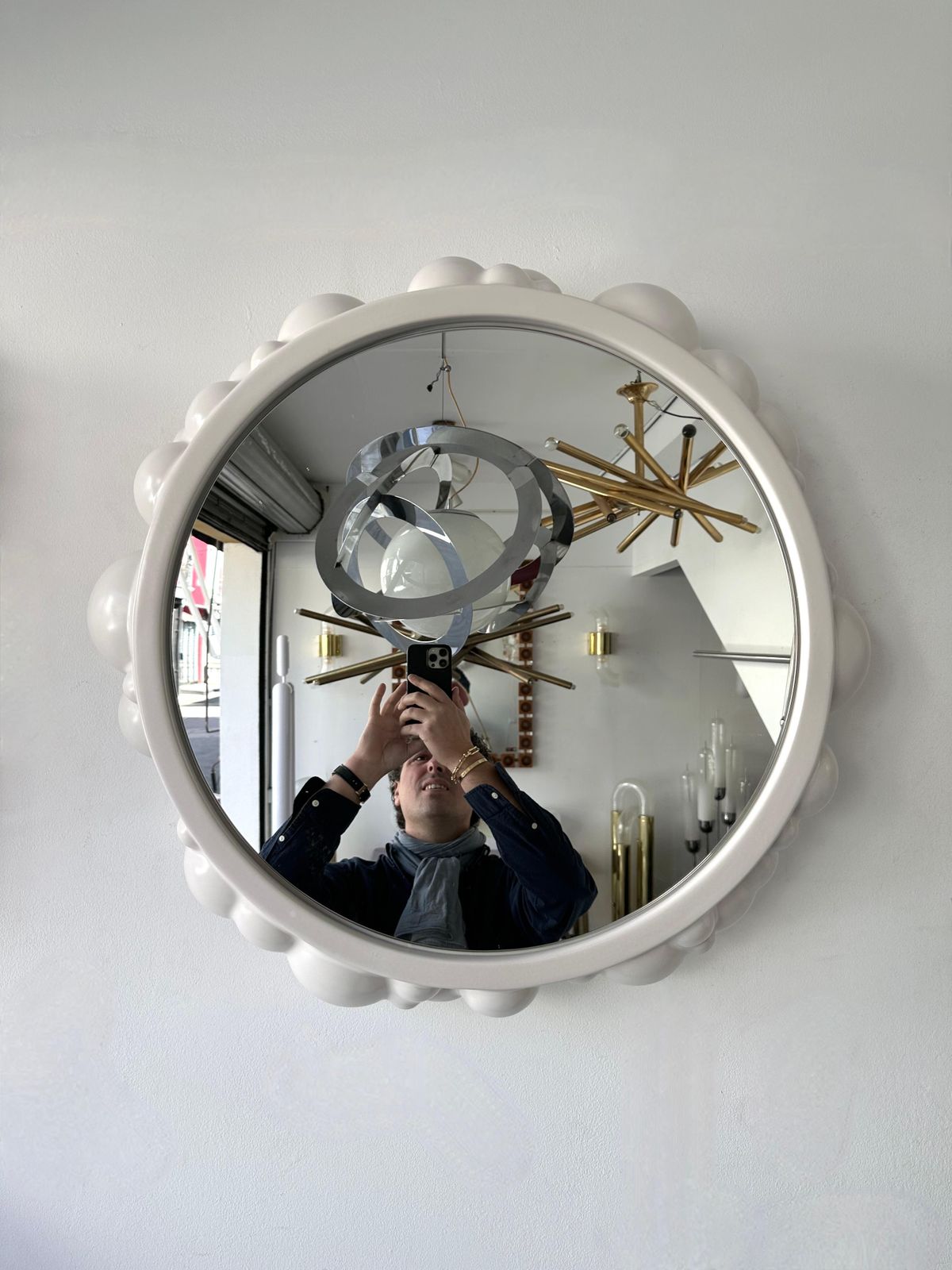 Contemporary Bubble Atomo Ceramic Mirror By Antonio Cagianelli, Italy photo vinterior
