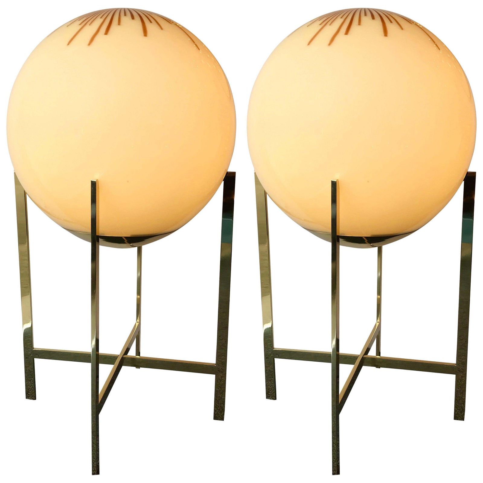 Brass And Glass Floor Lamp By La Murrina Murano, Italy, 1990s