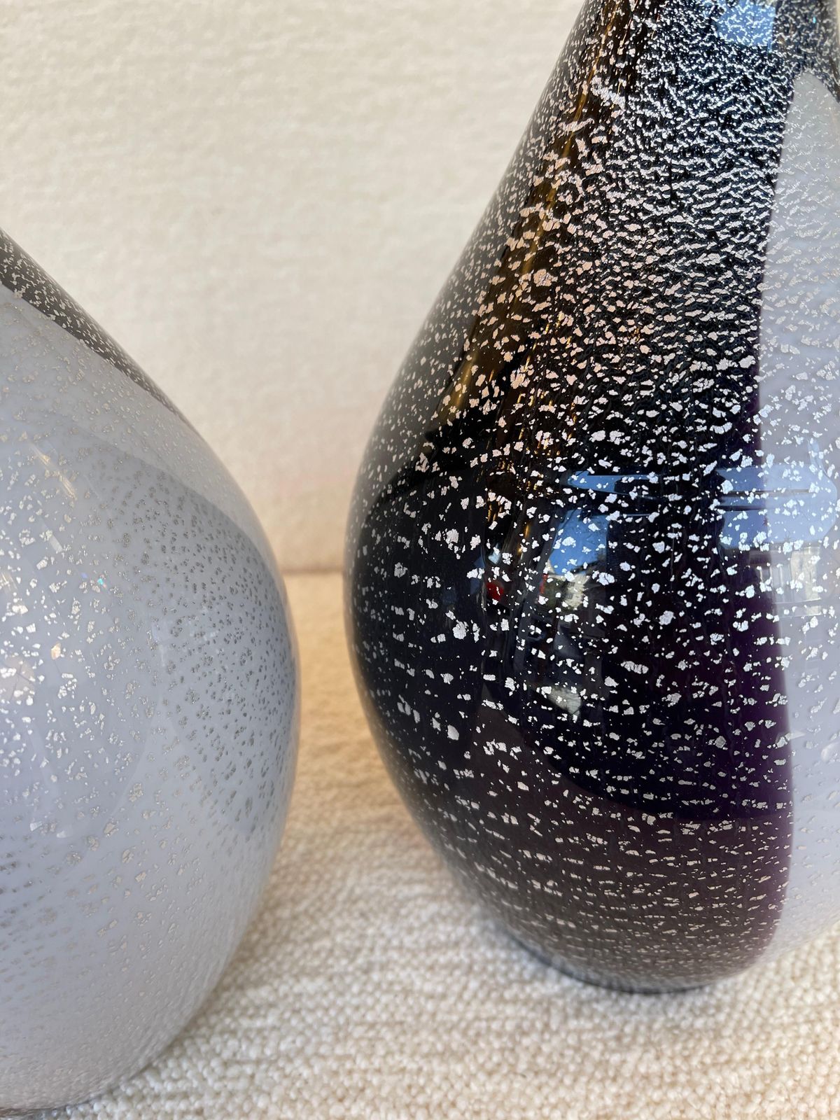 Pair Of Penguin Murano Glass Lamps, Italy, 1980s photo vintage