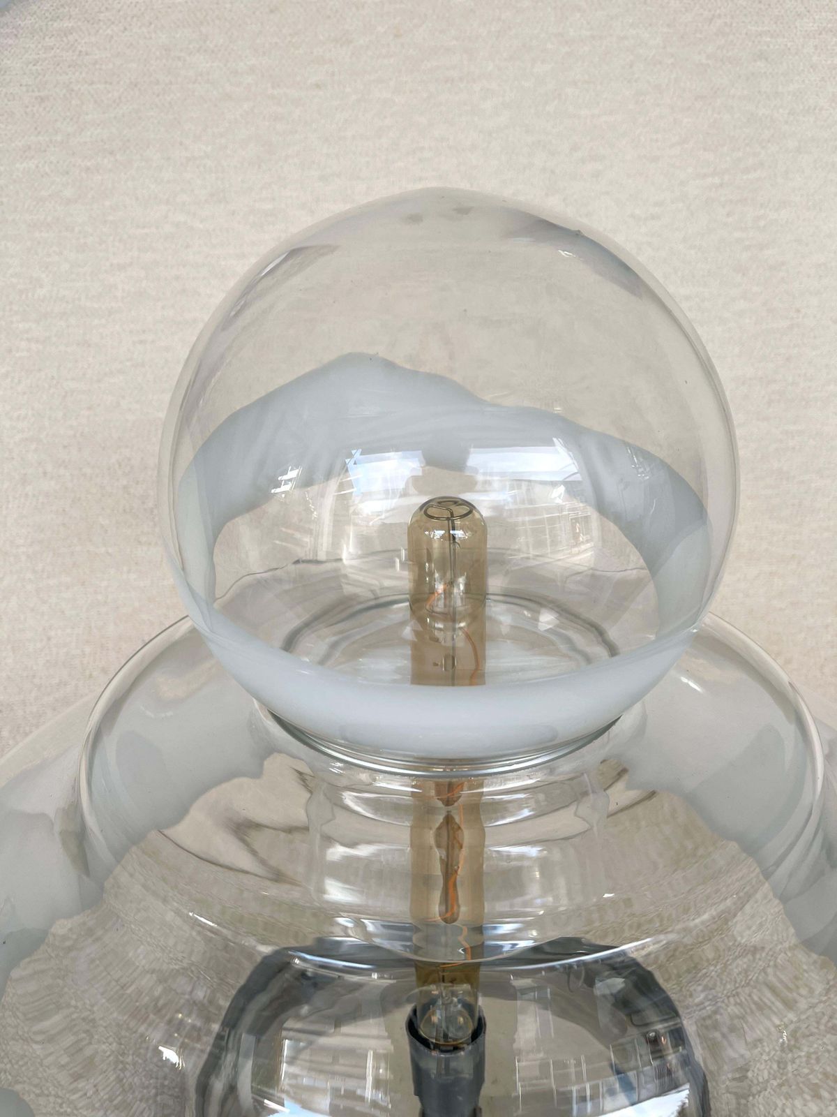 Lamp Murano Glass And Metal By Mazzega, Italy, 1970s photo furniture