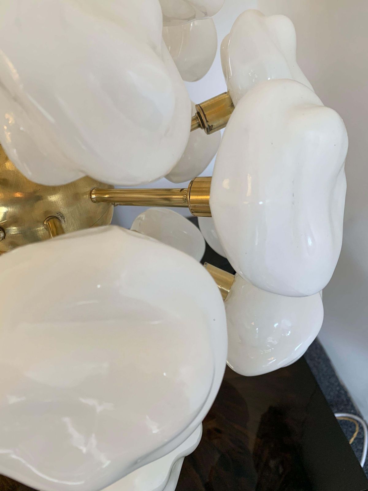 Contemporary Brass Sputnik Murano Glass Cloud Lamp, Italy photo buy