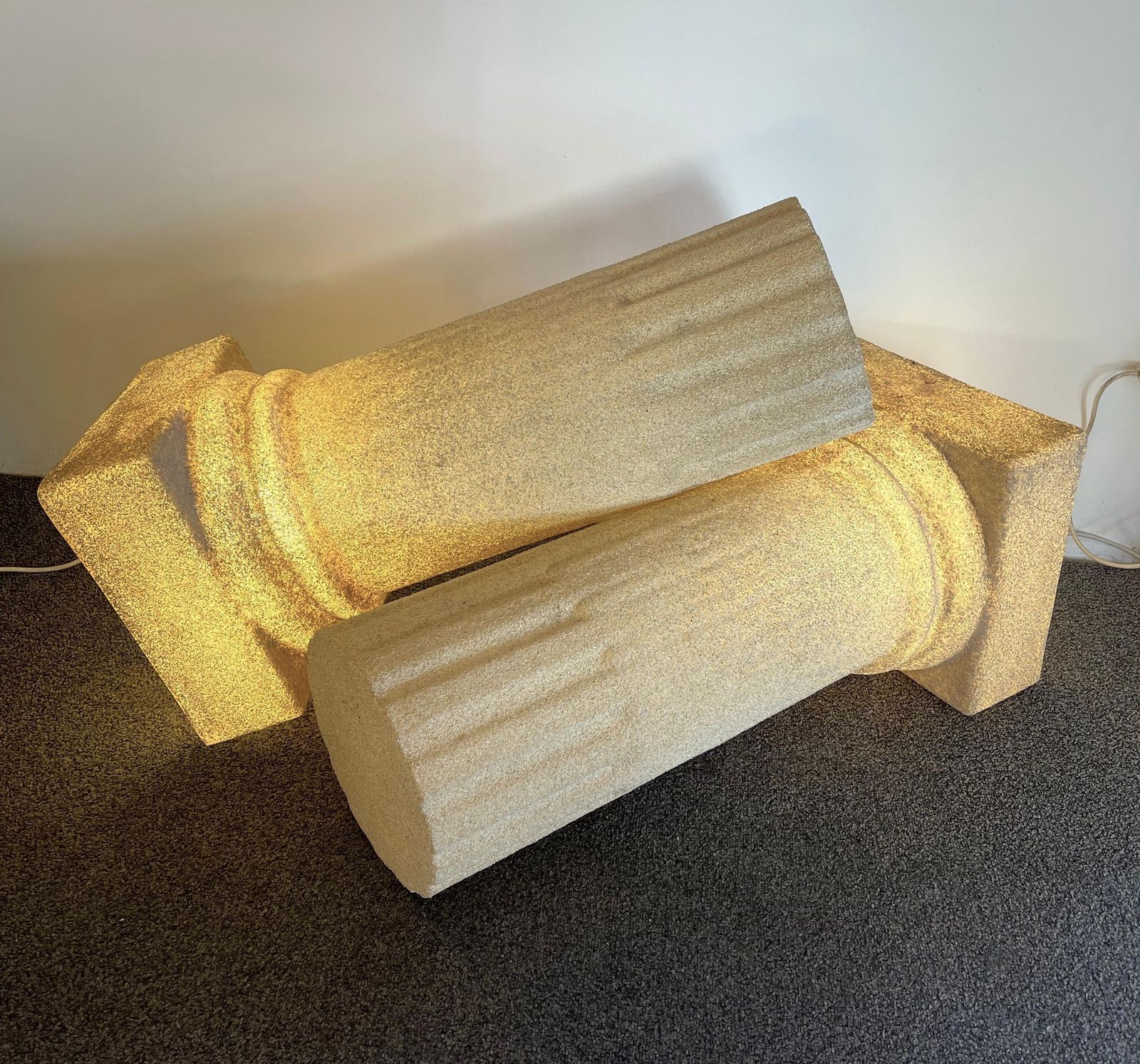 Pair Of Column Floor Lamps By Luciano Sartini For Singleton, Italy, 1970s photo furniture
