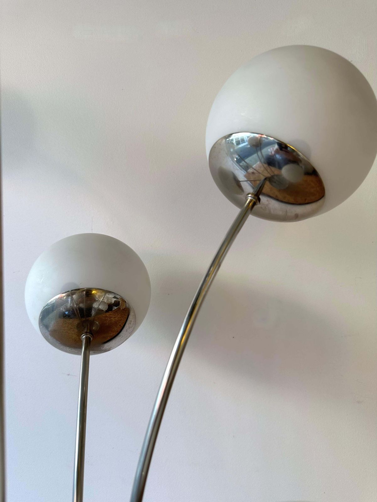 3849.0 Lamp Metal And Opaline Glass By Pia Guidetti Crippa For Lumi, Italy, 1970s photo