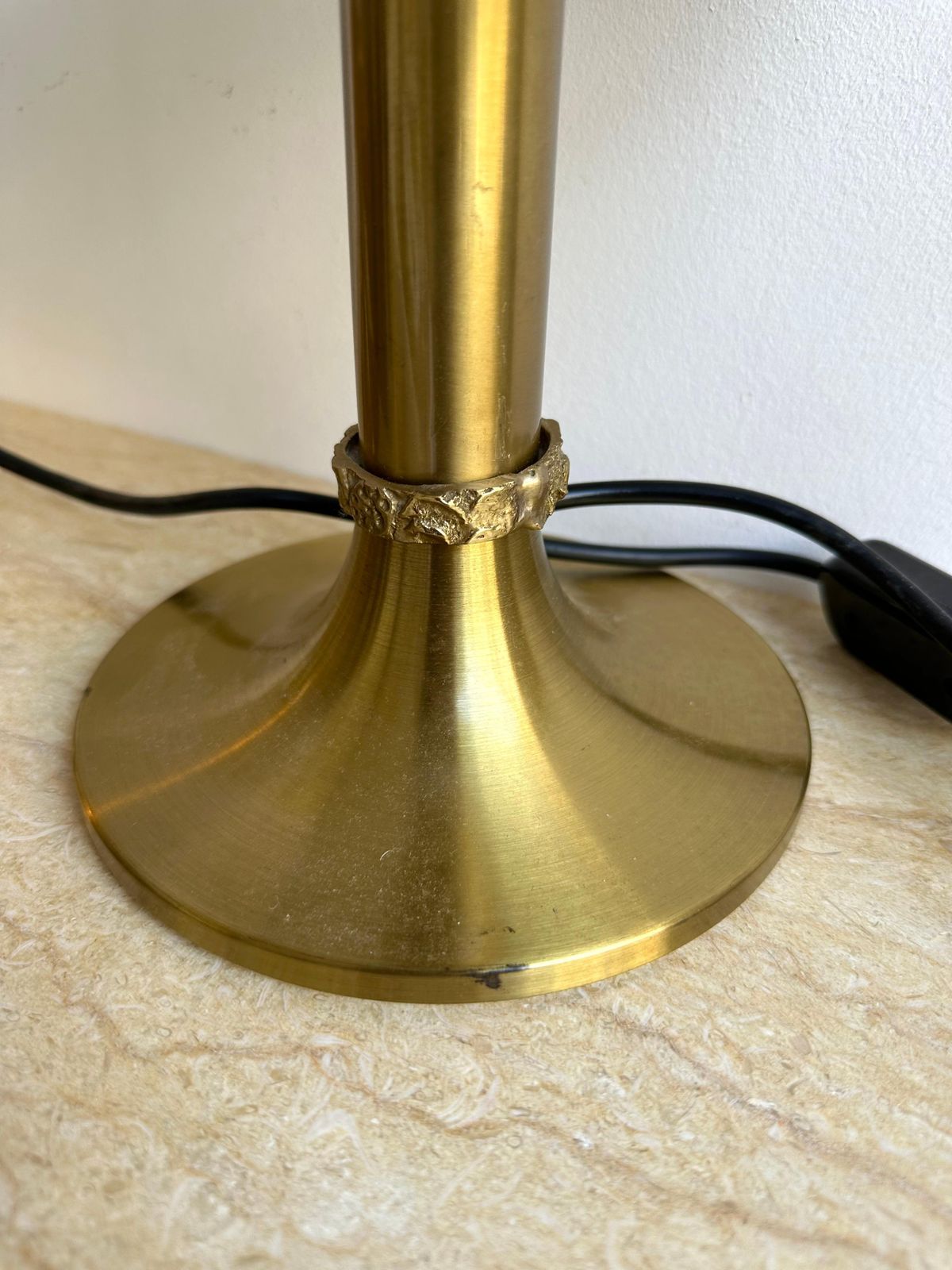 Pair Of Lamps Brass And Murano Glass By Angelo Brotto For Esperia. Italy, 1970s photo furniture