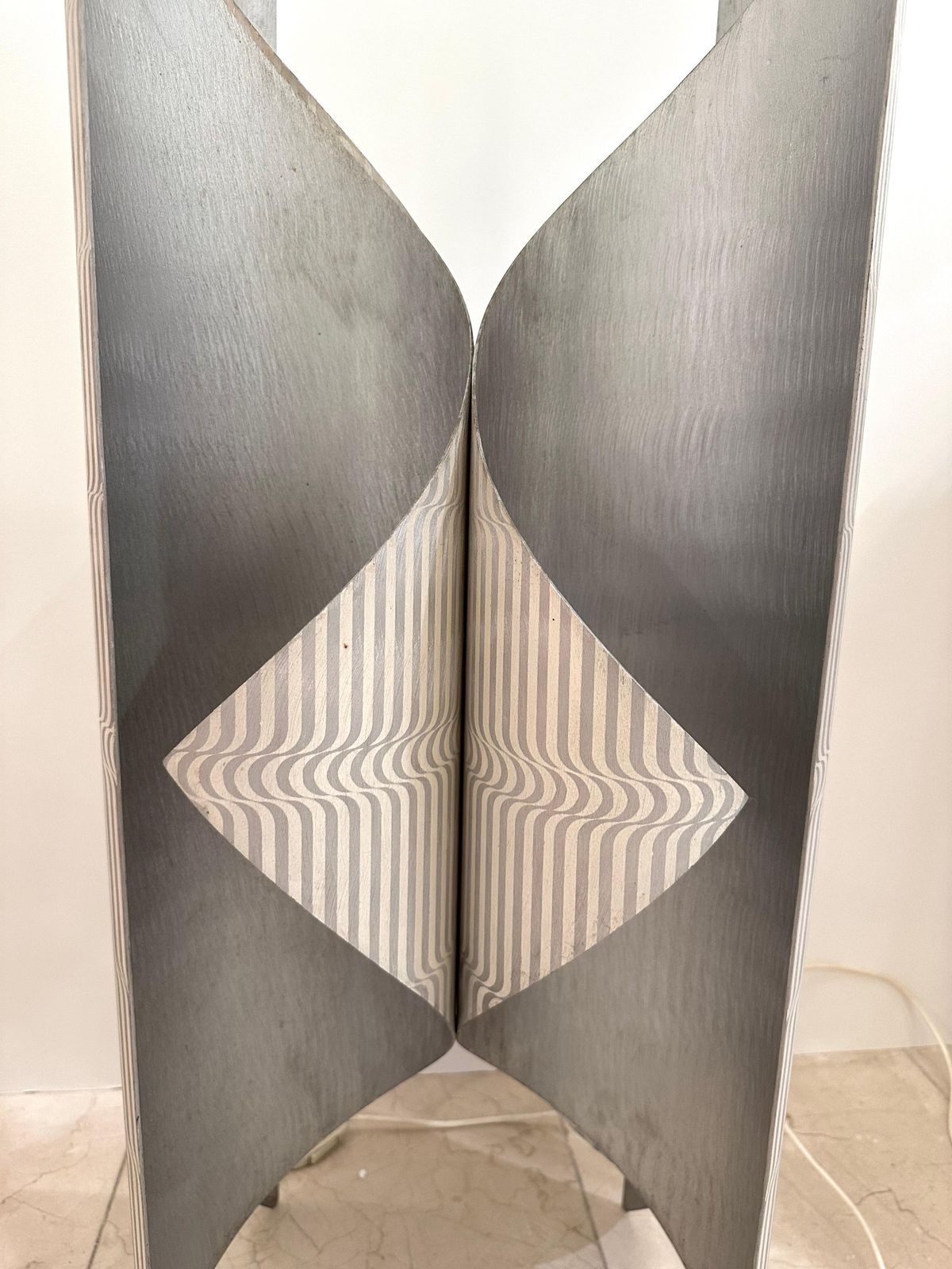 5388.0 Mid Century Modern Metal Sculpture Floor Lamp By Burchiellaro, Italy, 1970s photo