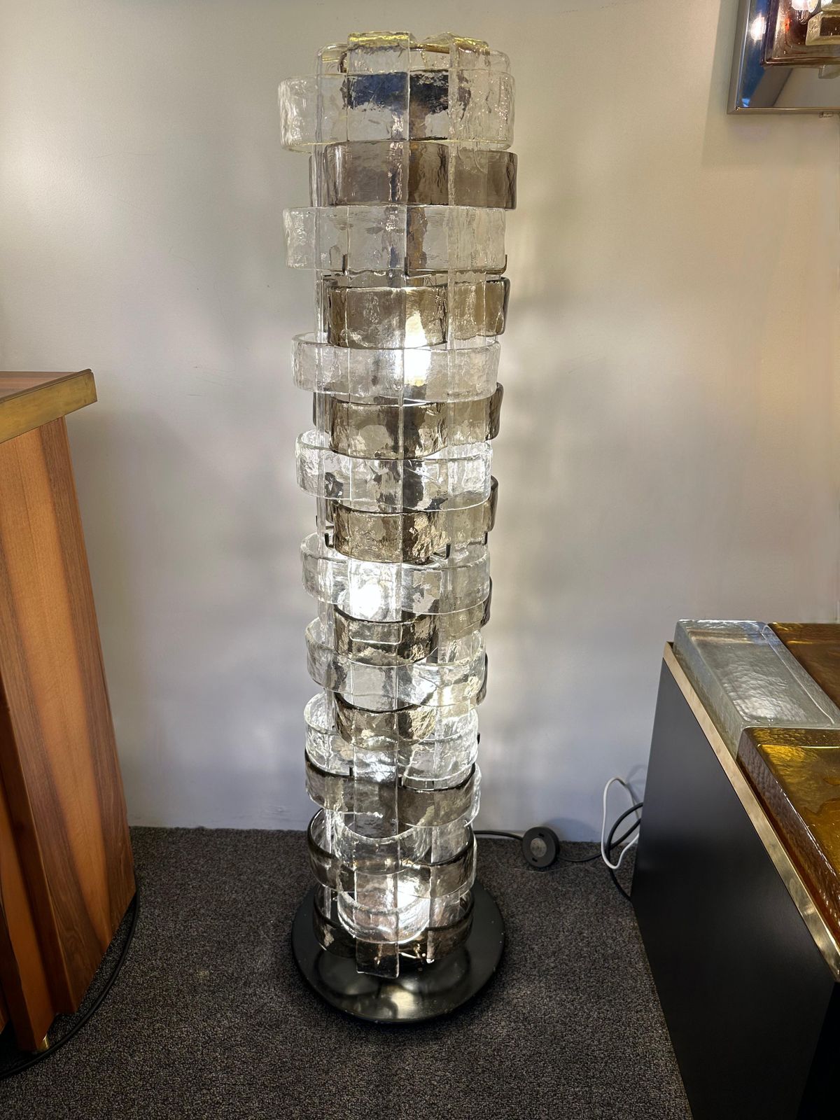 Floor Lamp Lt378 Murano Glass By Carlo Nason For Mazzega, Italy, 1970s photo for sale