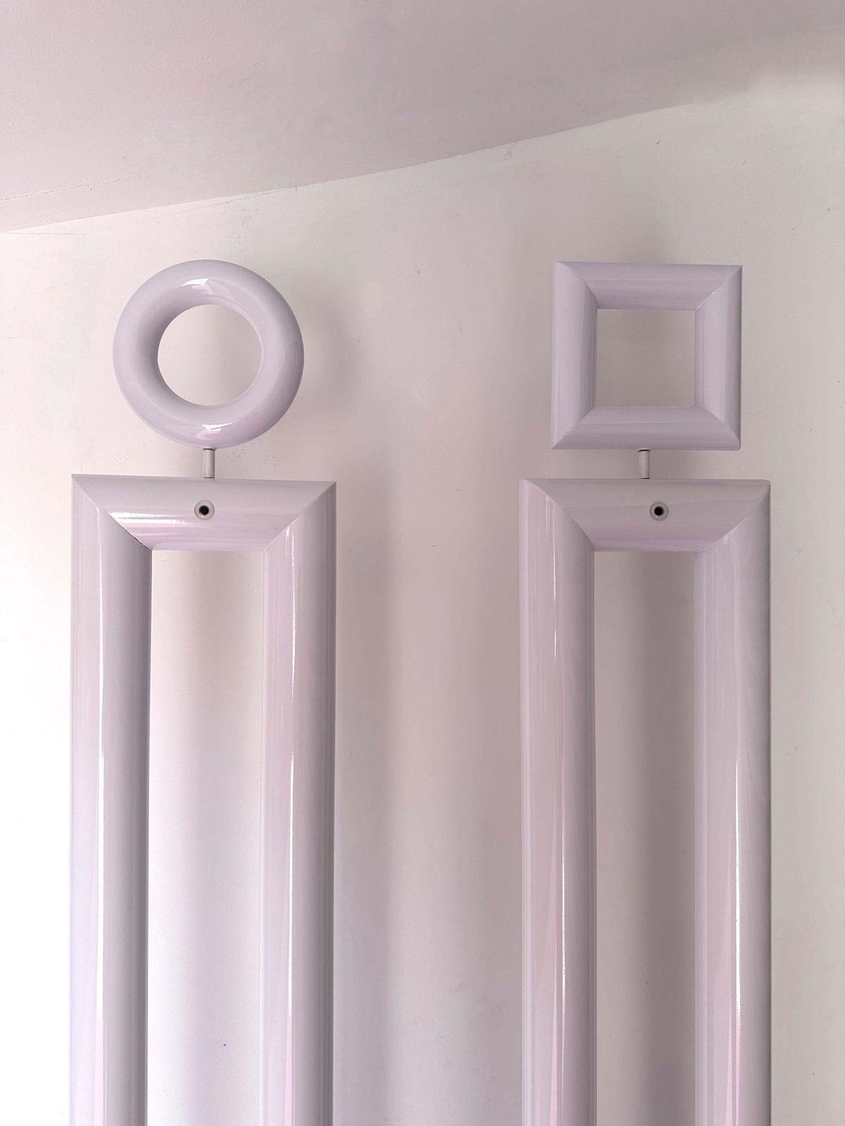 Pair Of Metal Floor Lamps Boy And Girl By Remo Buti For Neofos, Italy, 1980s photo furniture