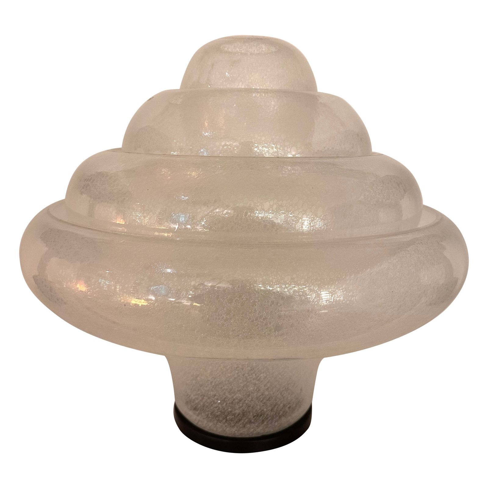 Lotus Lamp Lt305 Murano Glass And Metal By Carlo Nason For Mazzega, Italy, 1970s