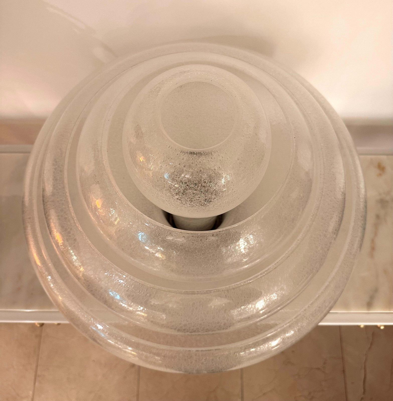 Lotus Lamp Lt305 Murano Glass And Metal By Carlo Nason For Mazzega, Italy, 1970s photo Lighting
