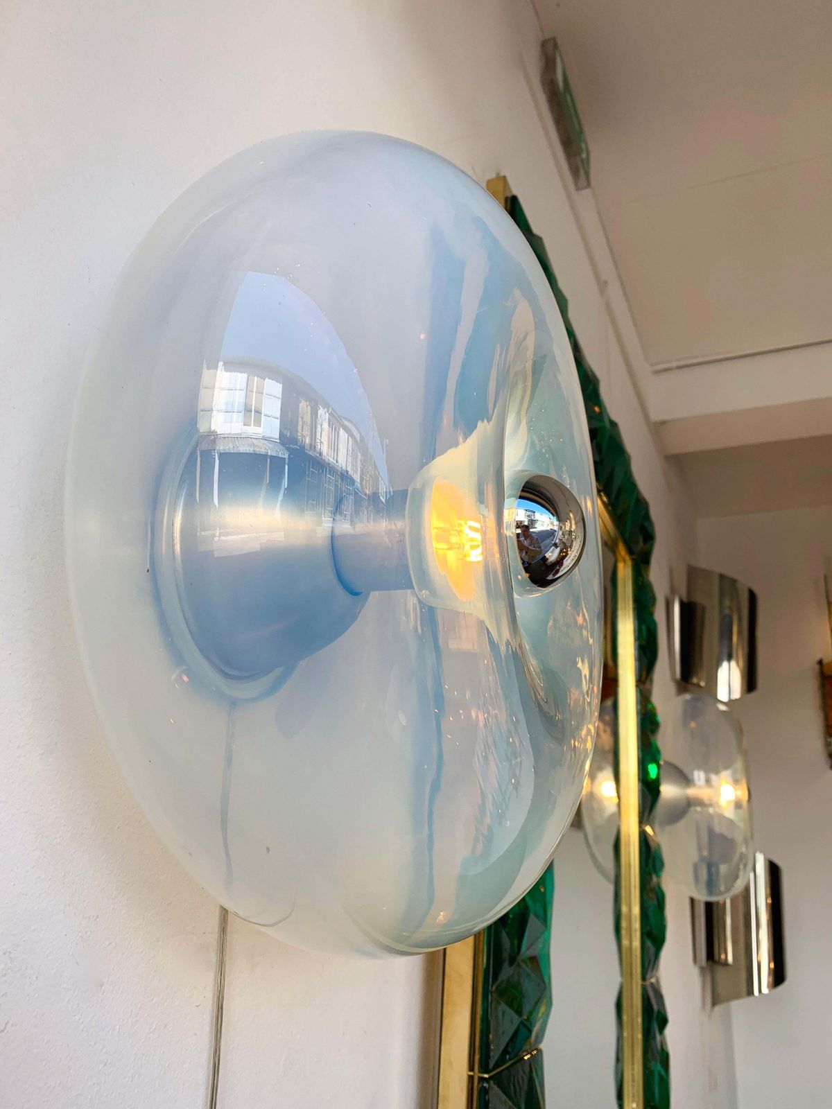 Pair Of Sconces Panta Murano Glass By Giusto Toso For Leucos, Italy, 1970s photo buy