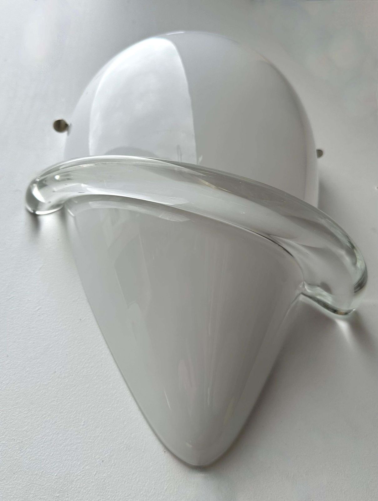 Pair Of Sconces Swan Murano Glass By Tina Aufiero For Venini, Italy, 1990s photo vintage