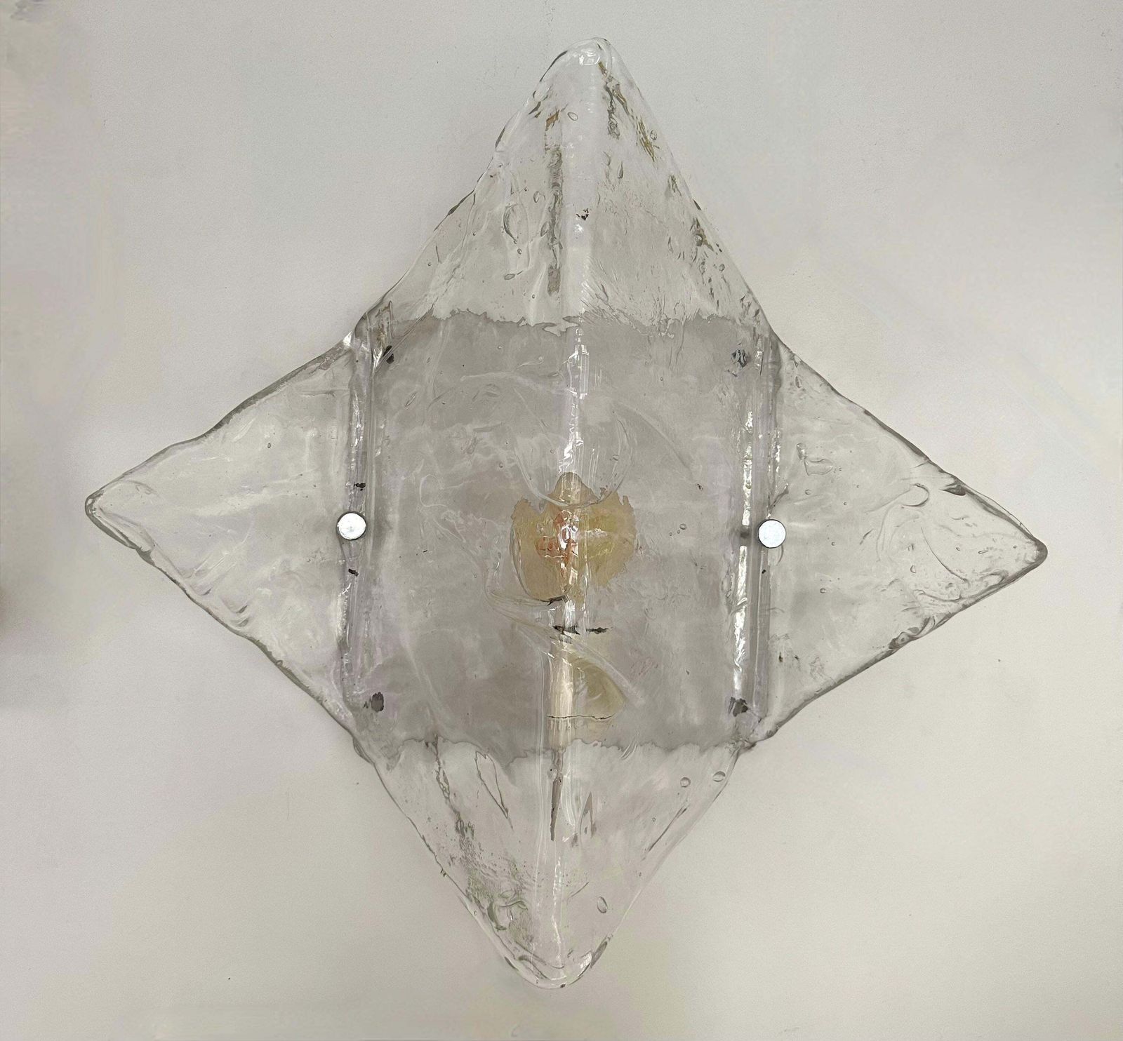 photo for sale Pair Of Sconces Lp253 Murano Glass By Carlo Nason For Mazzega, Italy, 1970s
