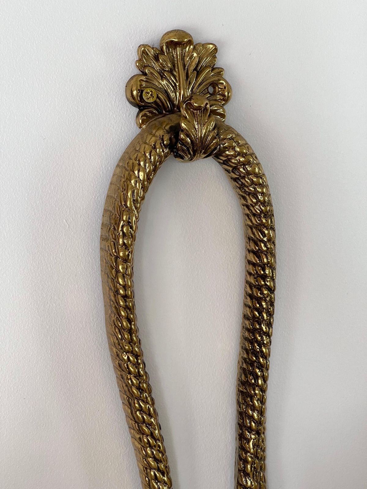 Pair Of Gilt Bronze And Brass Knot Sconces By Valenti. Spain, 1980s photo vinterior